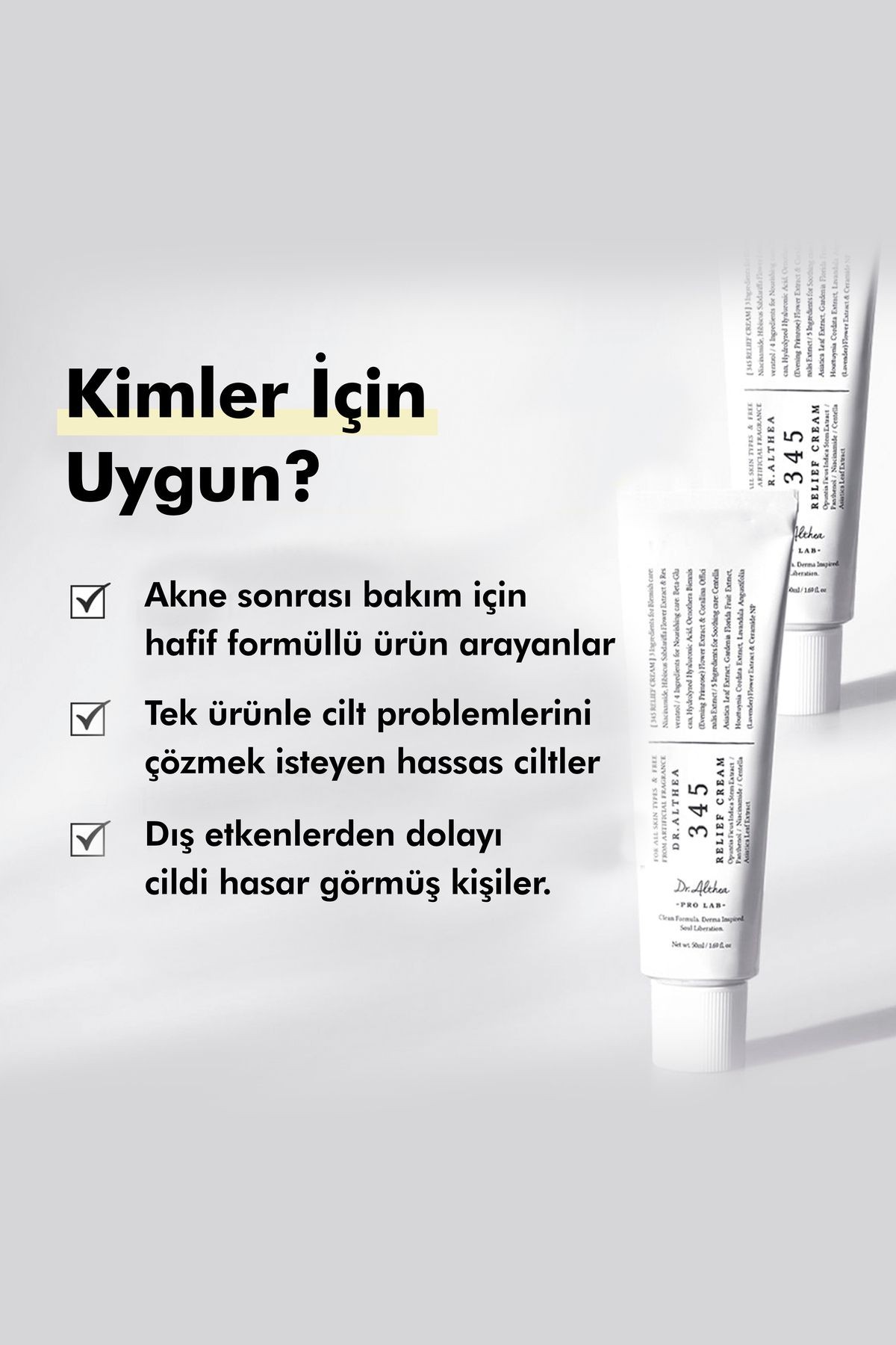 345 Relief Cream - Resveratrol İçeren Karşıtı, Yatıştırıcı, Nemlendirici Krem - 50ml