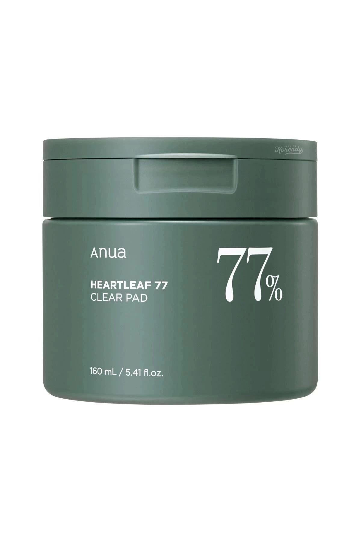 Heartleaf 77% Clear Pad Gözenek Ve Siyah Nokta Karşıtı Asitli Tonik Ped 160ml