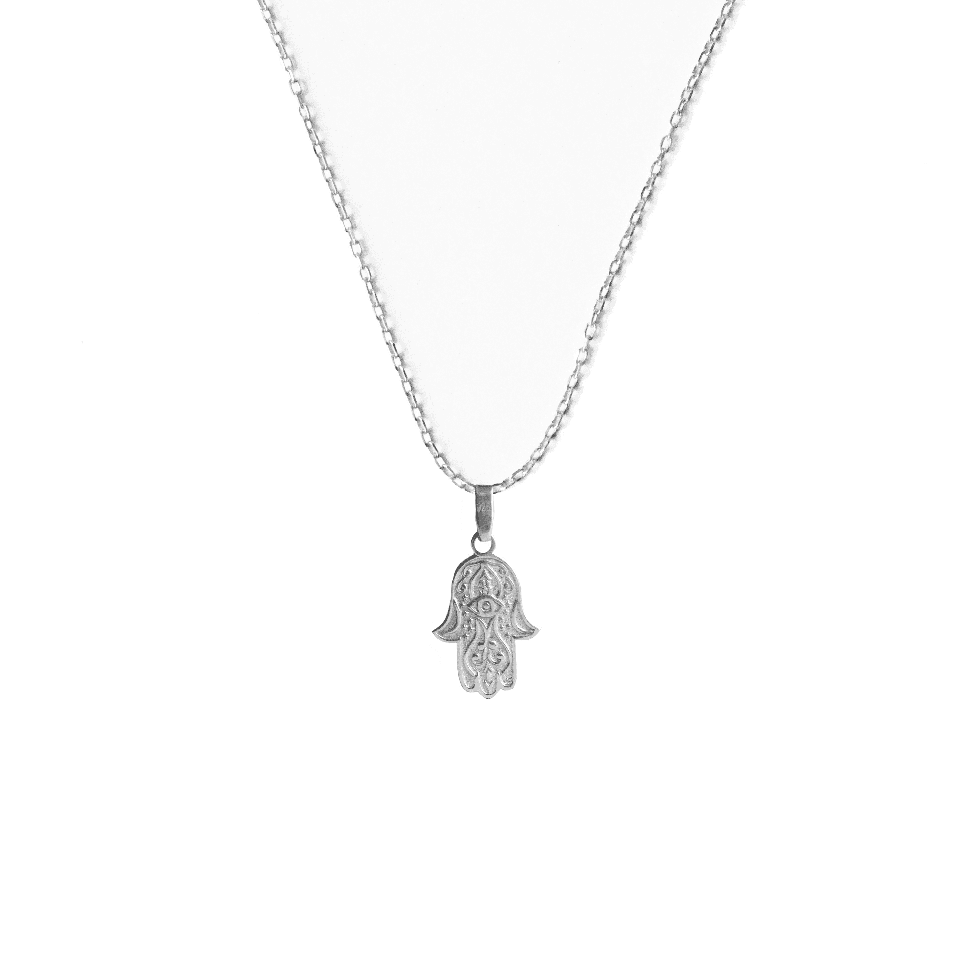 925 Sterling Silver - Hamsa Necklace