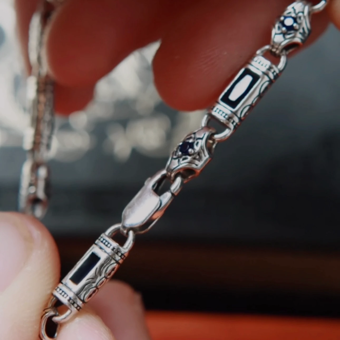 925 Ayar Gümüş - Blue Elegant Bilelik