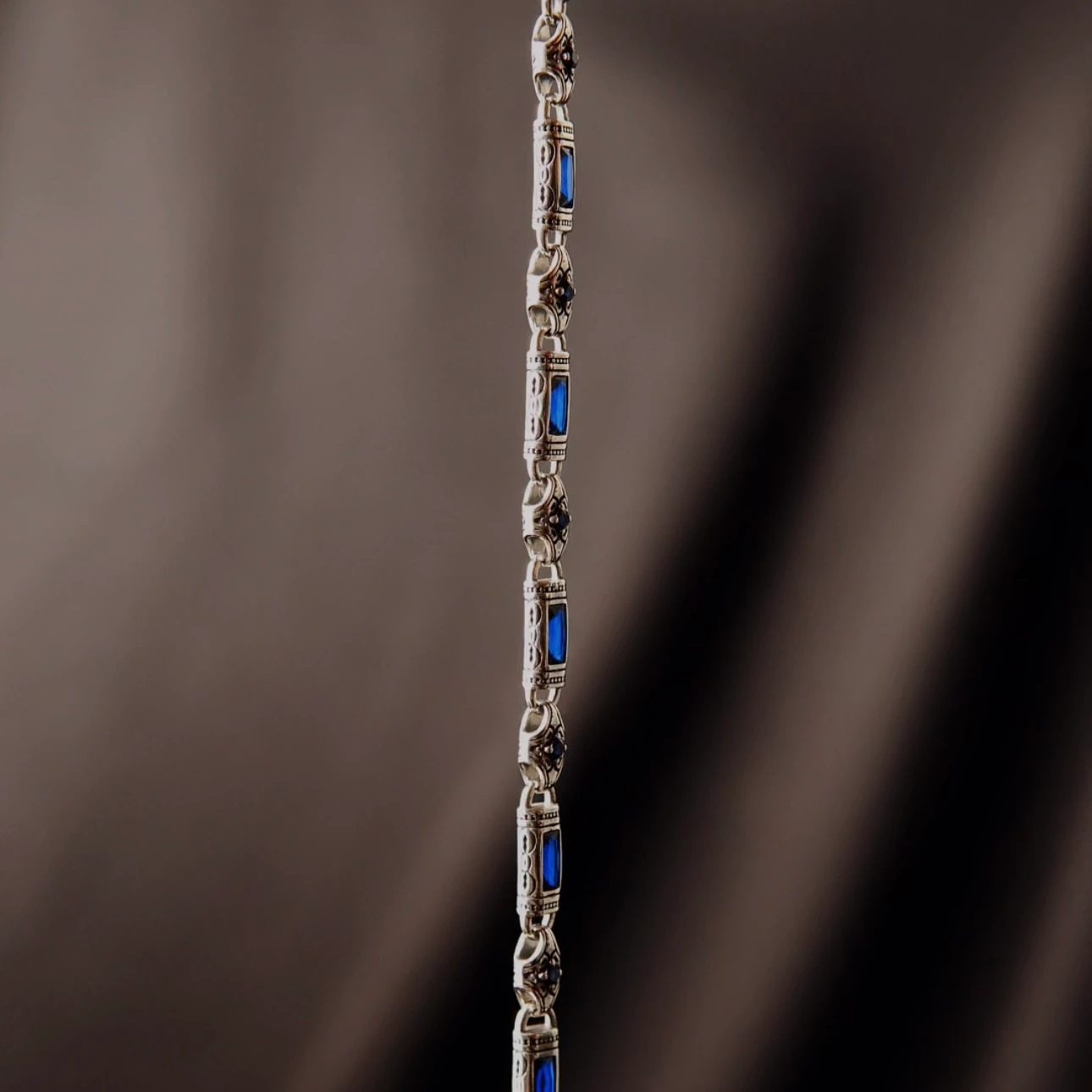 925 Ayar Gümüş - Blue Elegant Bilelik