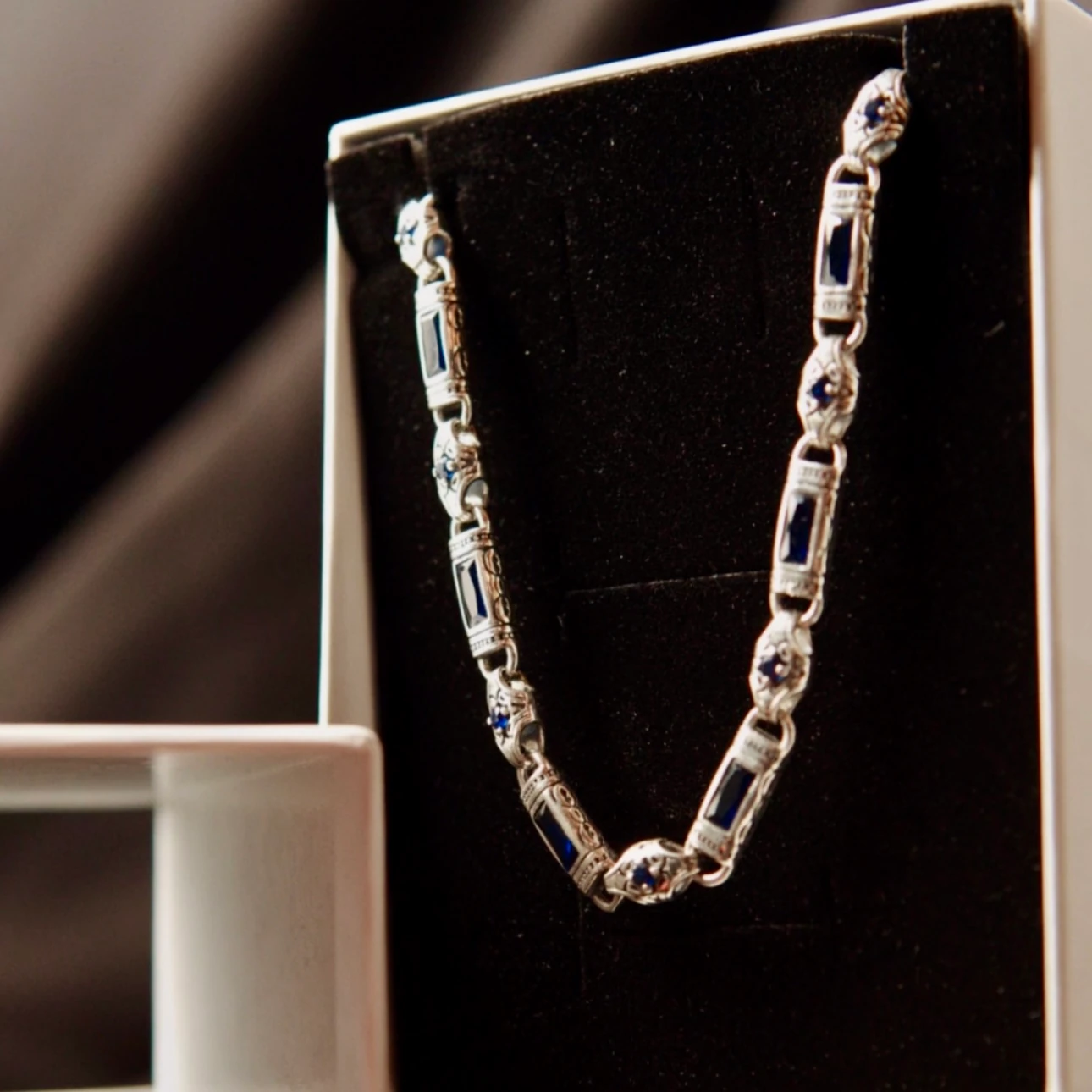 925 Ayar Gümüş - Blue Elegant Bilelik