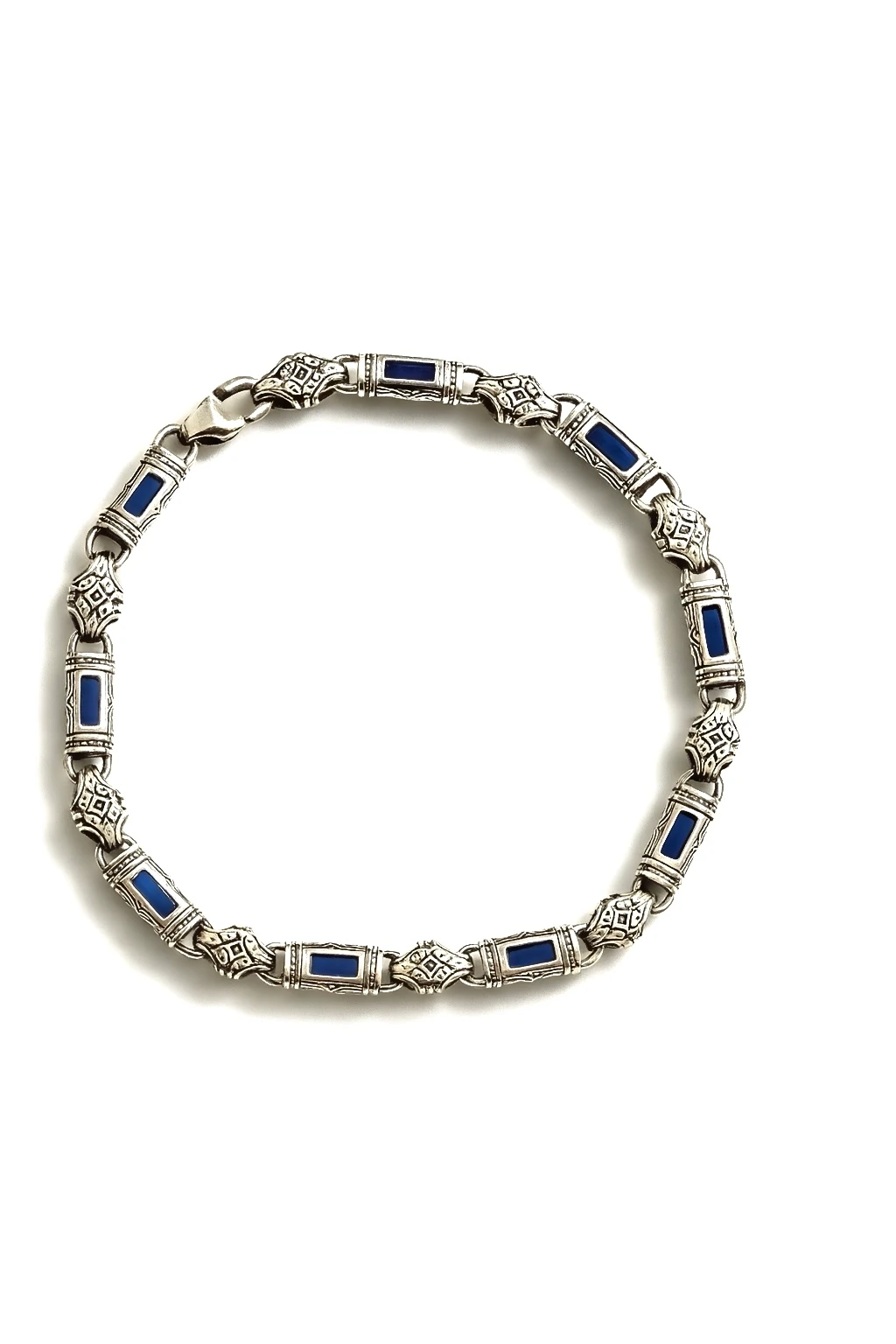 925 Ayar Gümüş - Blue Elegant Bilelik