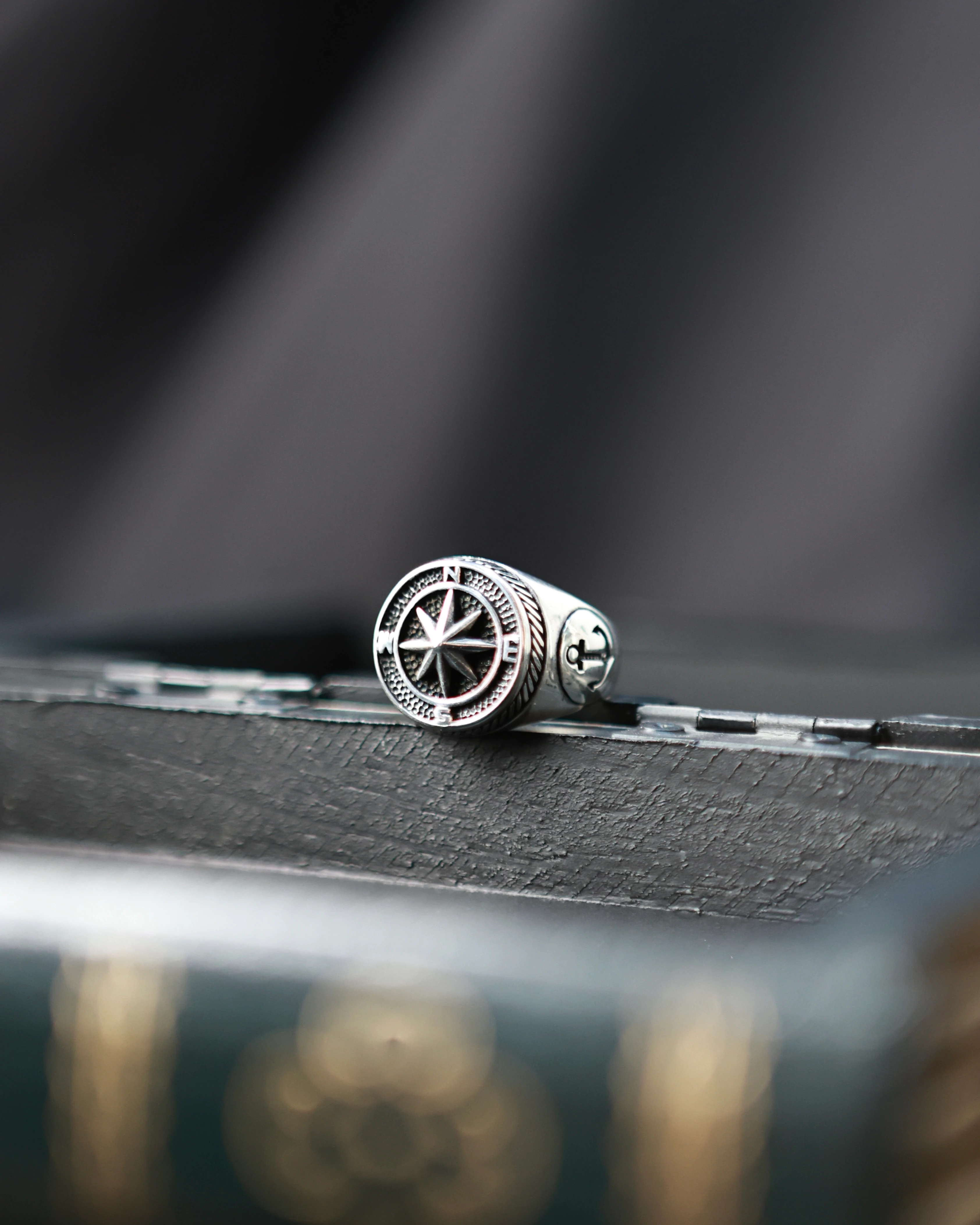 925 Ayar Gümüş - Pusula Yüzük