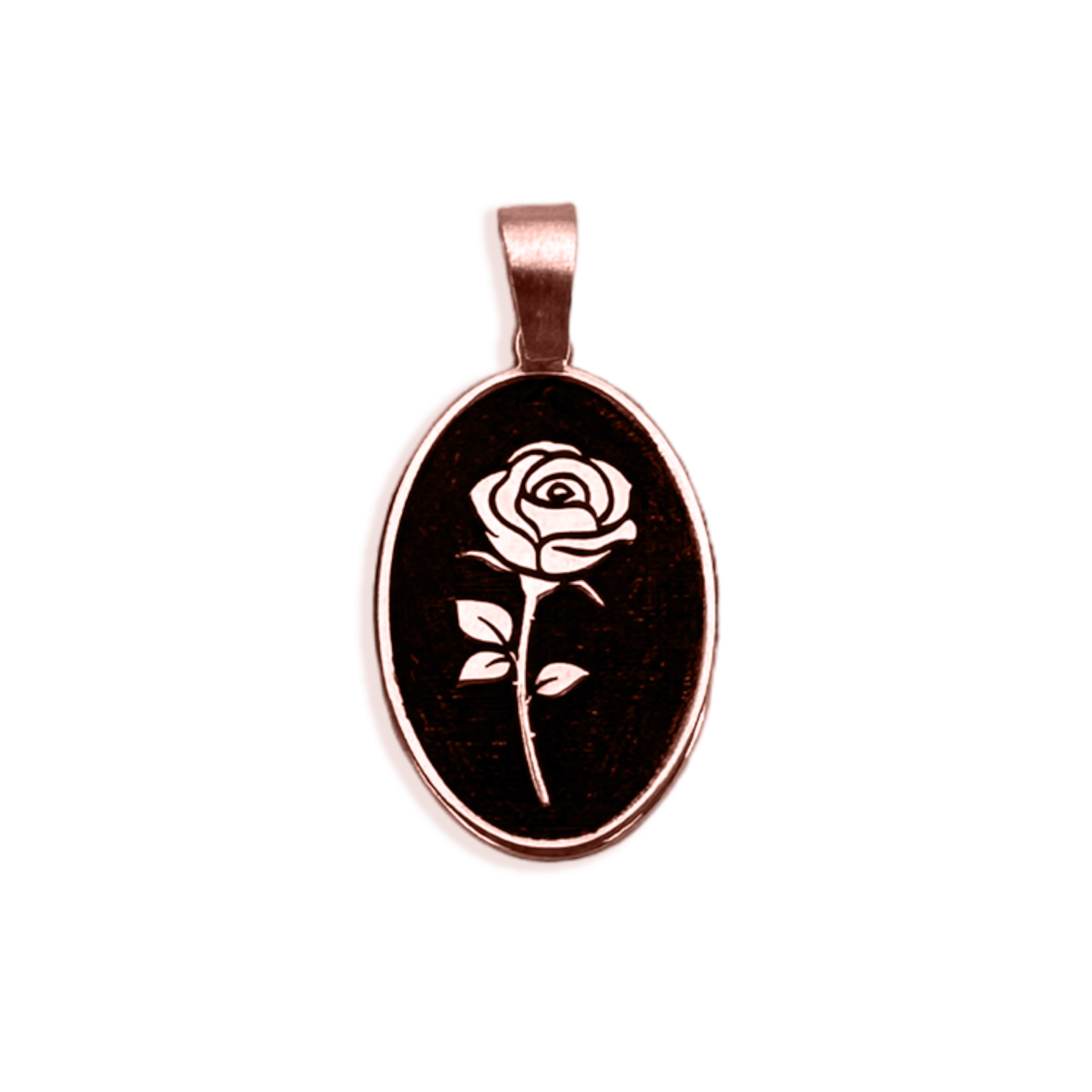 925 Ayar Gümüş - Black Rose Kolye Ucu