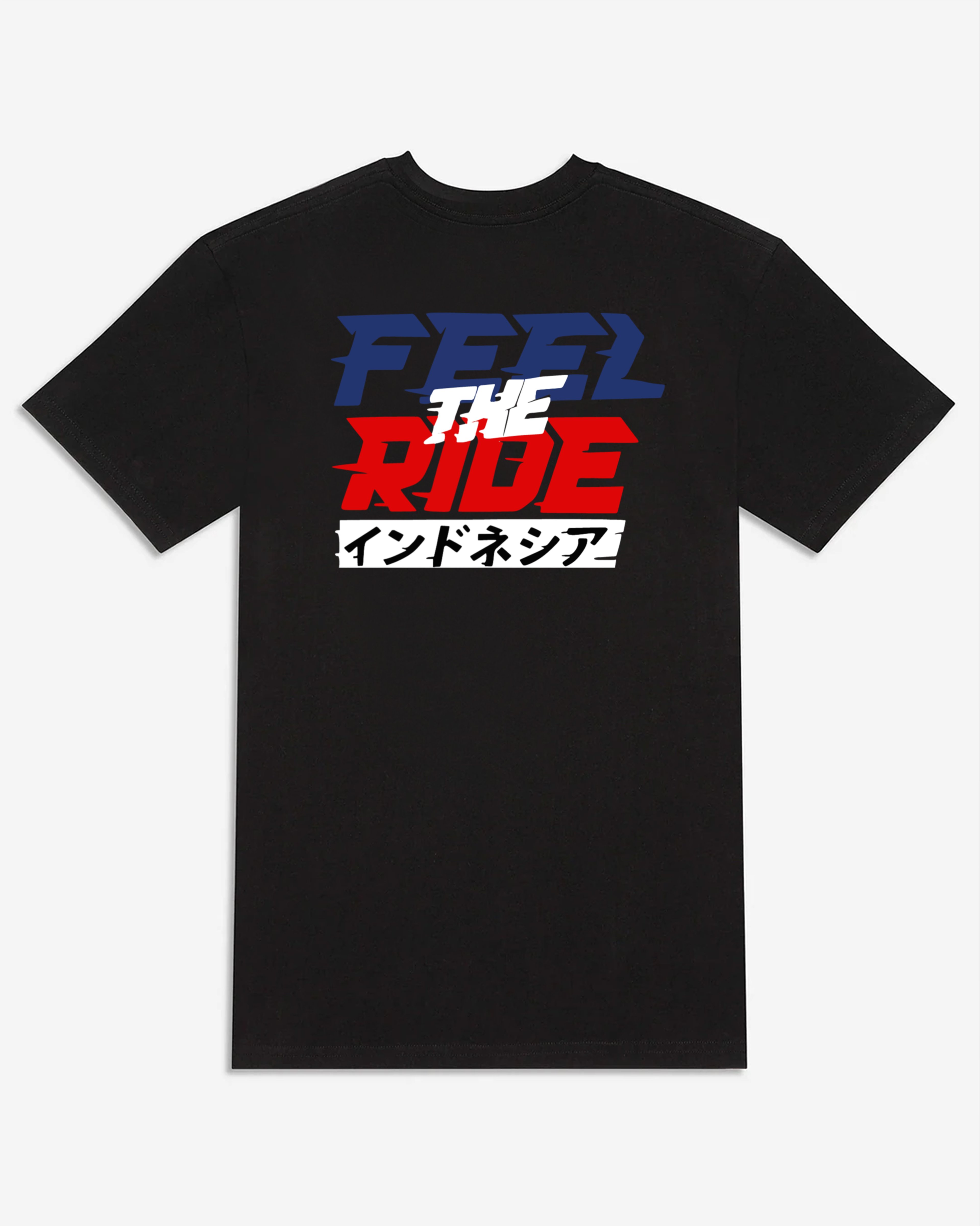 Siyah Feel the Ride Baskılı T-shirt