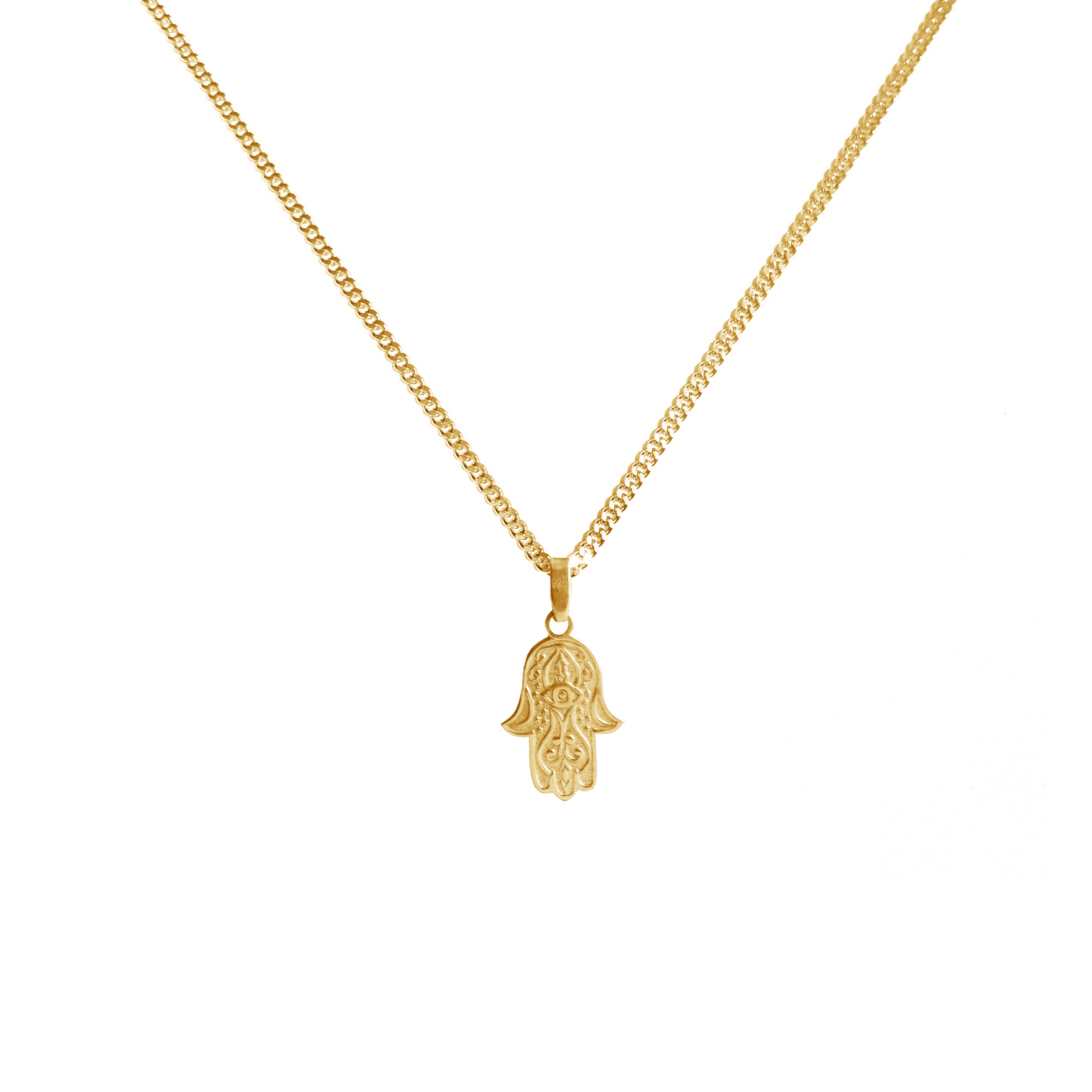 925 Sterling Silver - Hamsa Necklace