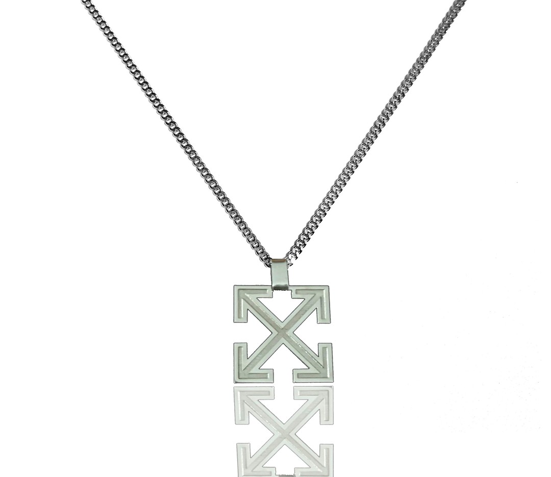 OFF-WHITE サンダル&INDUSTRIAL NECKLACEセット Off-White ロゴ ネックレス | シルバートーン | FARFETCH JP
