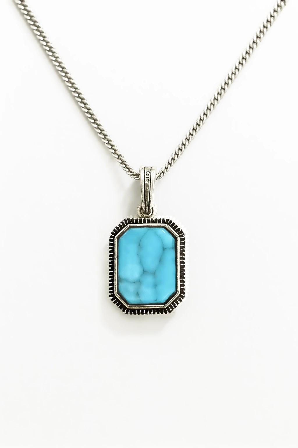 925 Ayar Gümüş - Colorstone Kolye - Mavi Taşlı Kolye