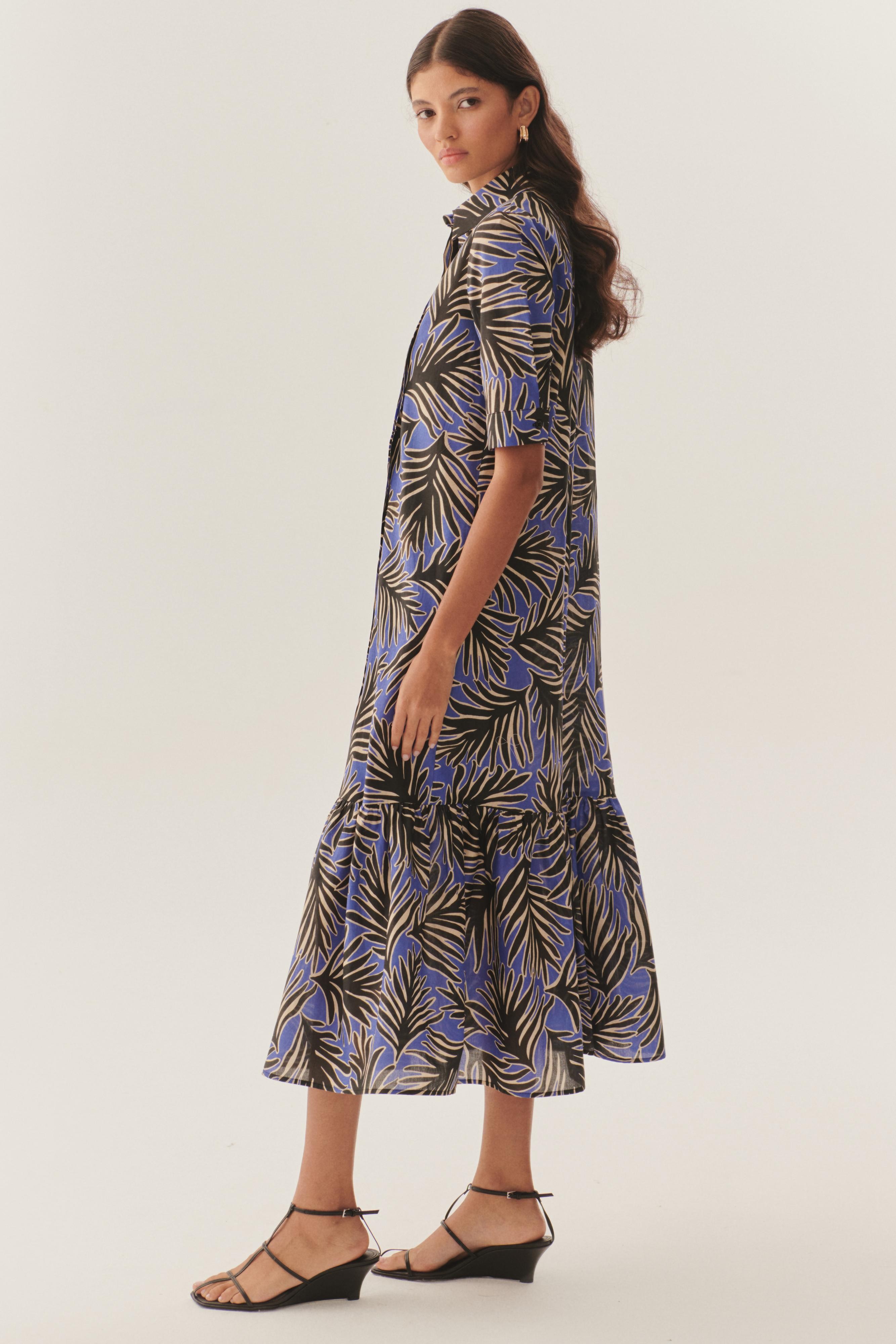 Airy Cotton Print Dress