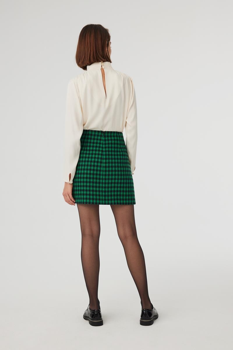 Patterned Mini Skirt