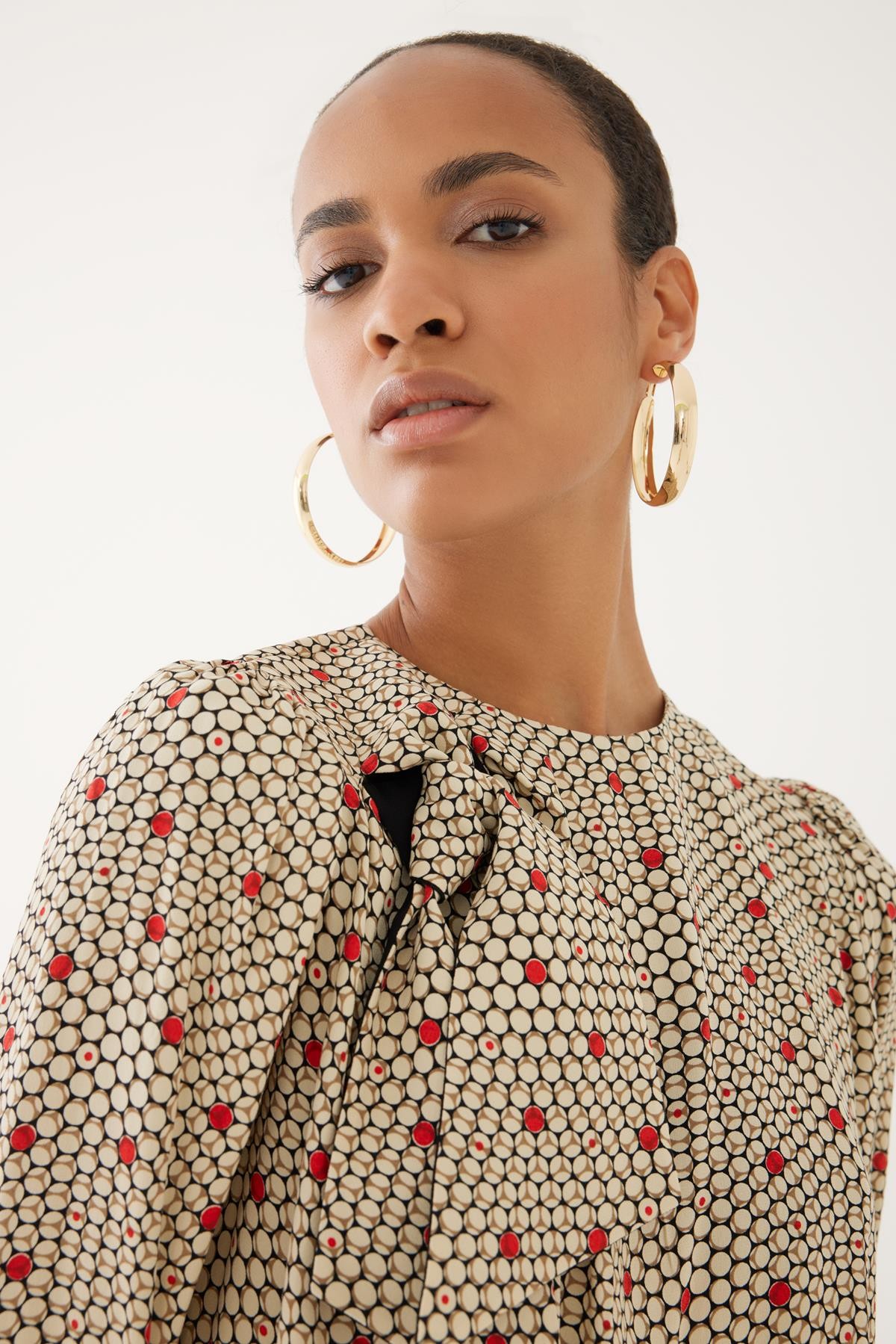 Honeycomb Patterned Blouse