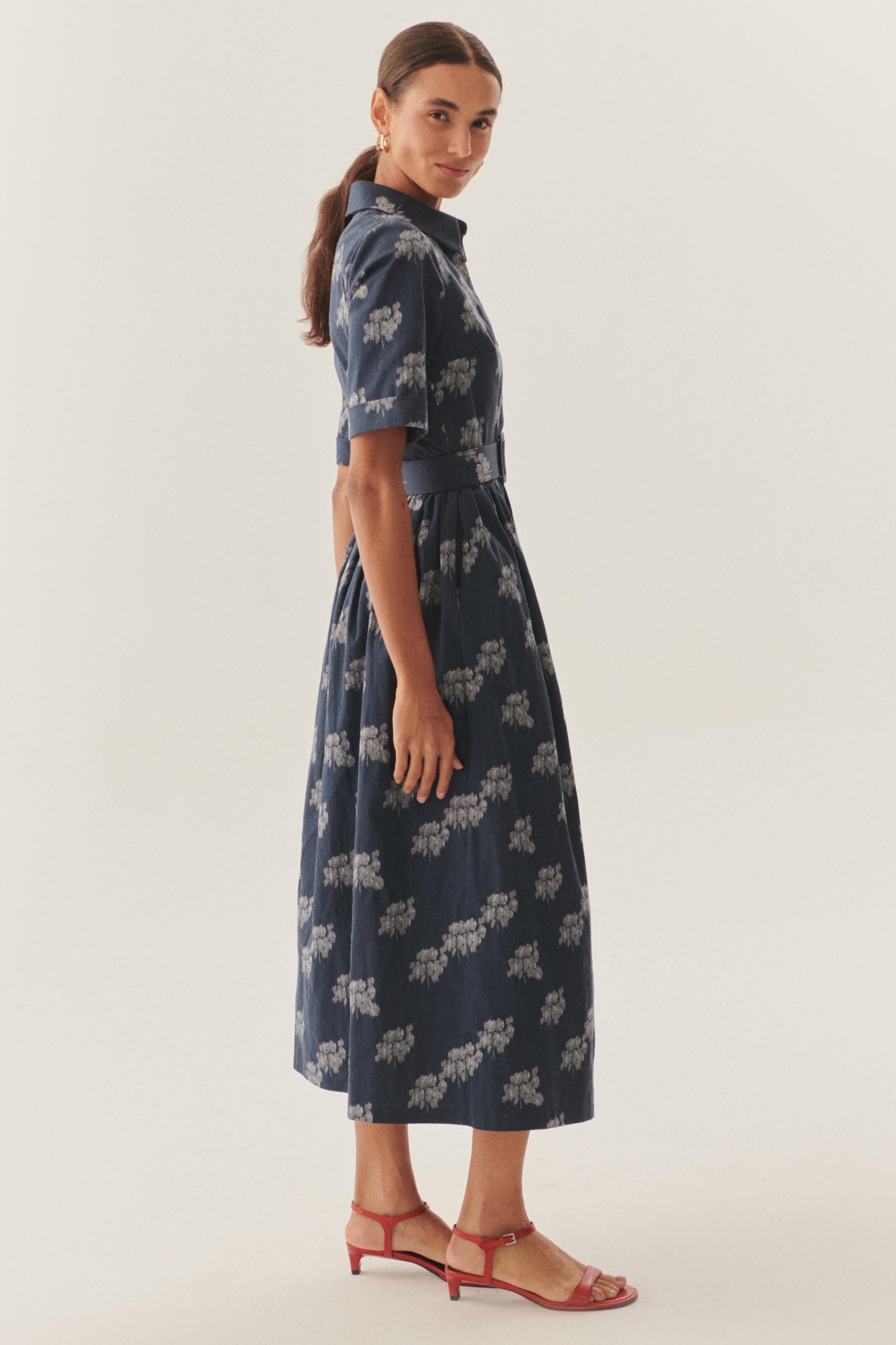 Effortless Print Chiffon Wrap Dress