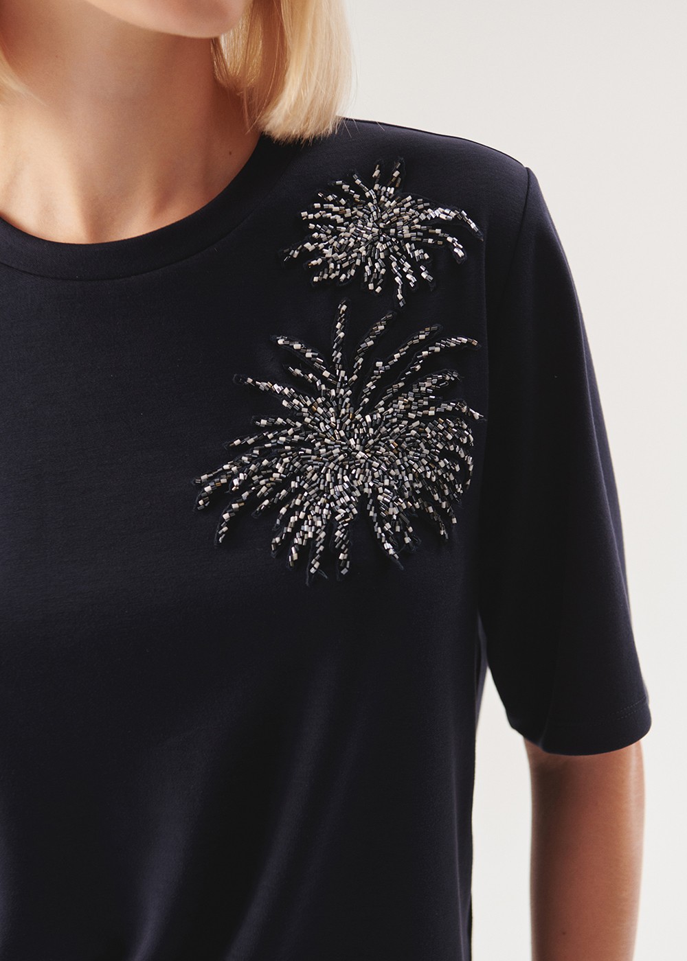 Minimalist Sparkle Accent T-Shirt