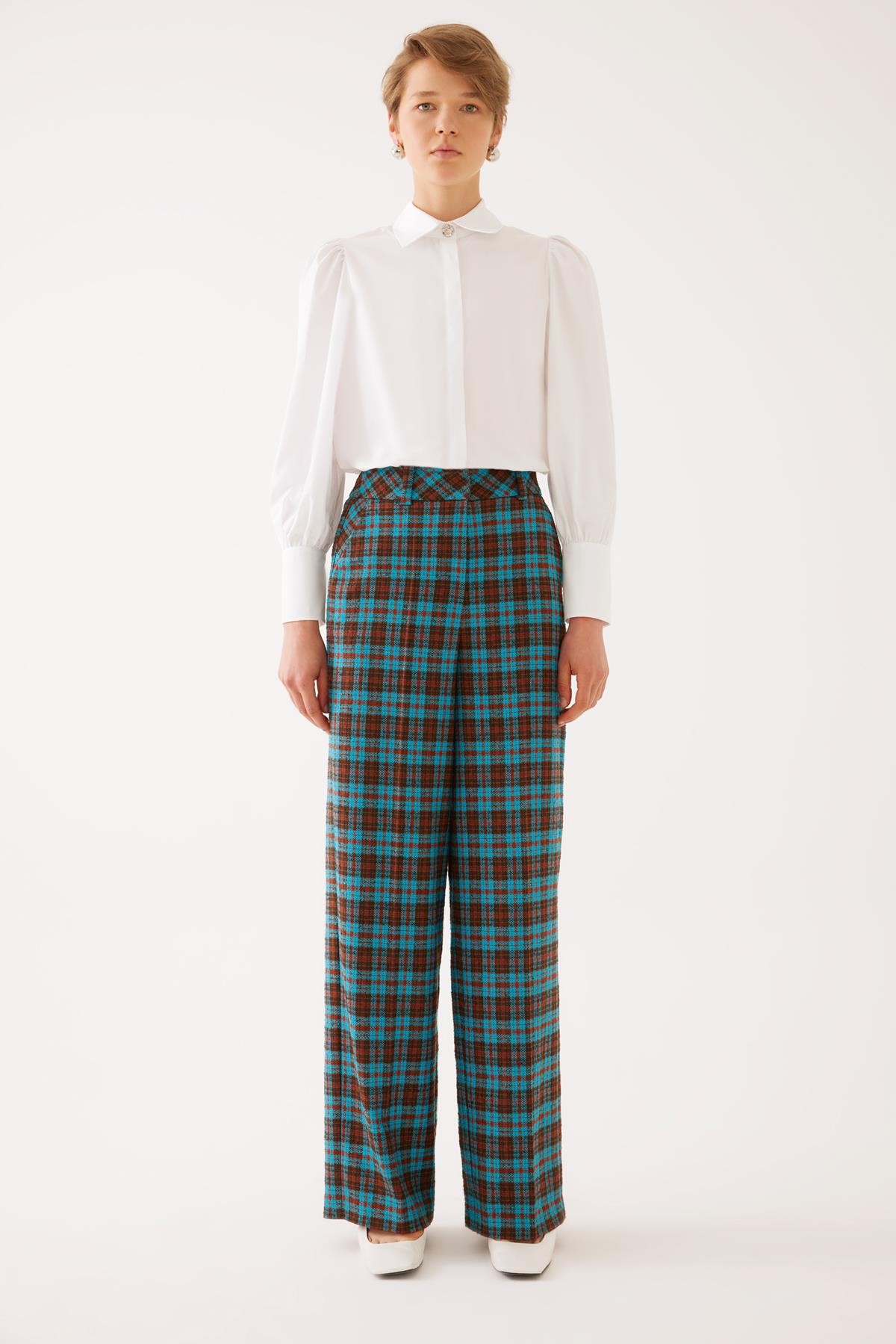 Multicolored Plaid Pants