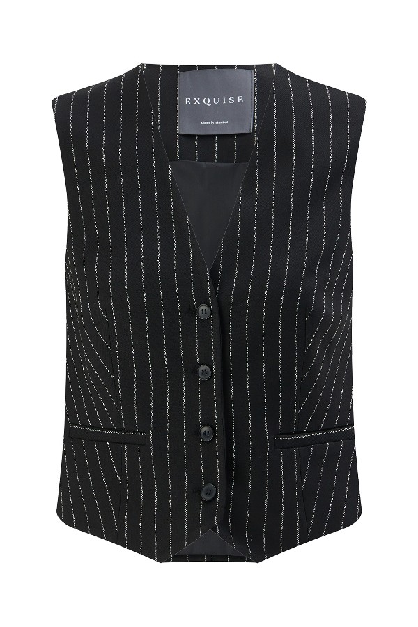 Striped Pocket Vest