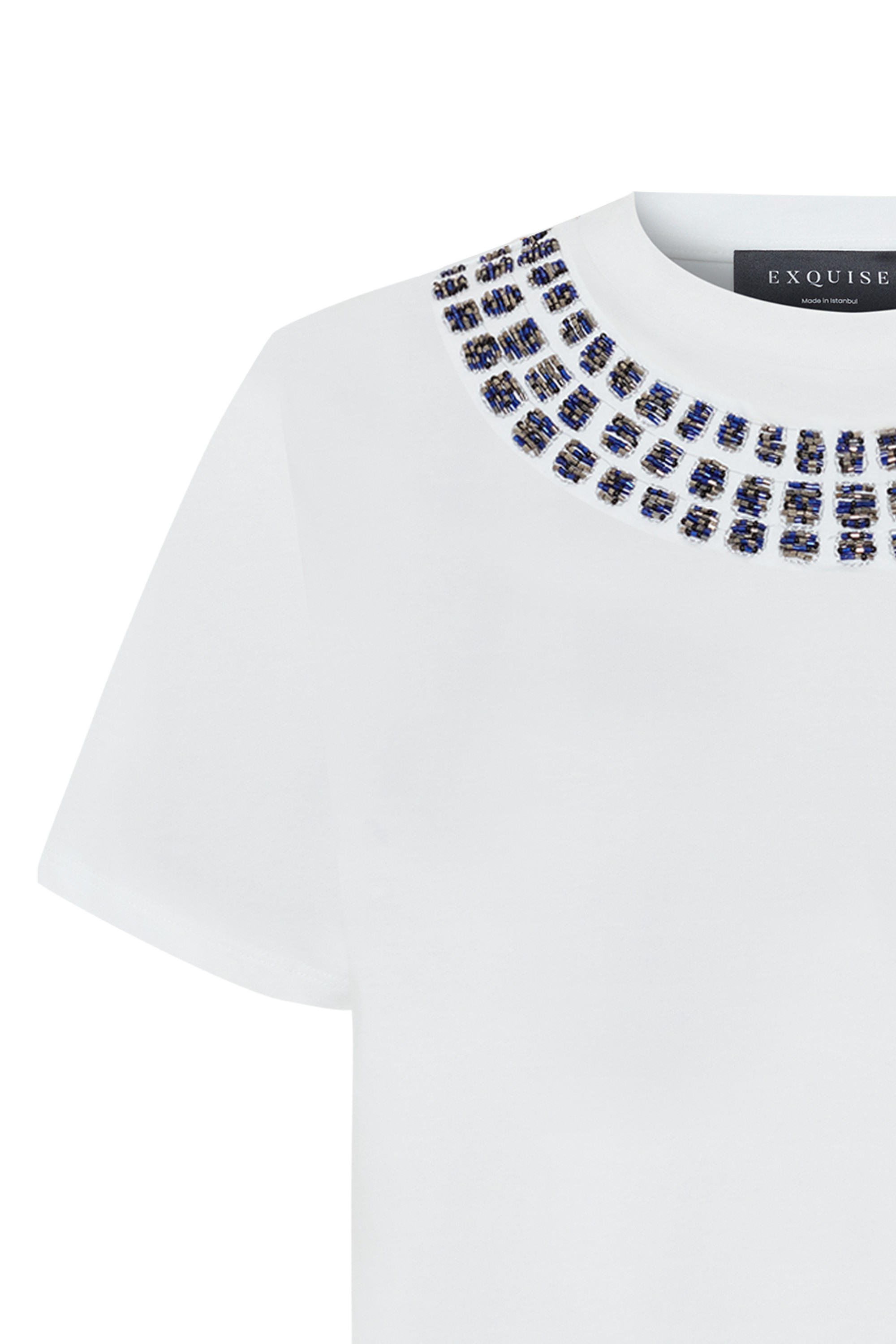 Crystal-Embellished Cotton Tee