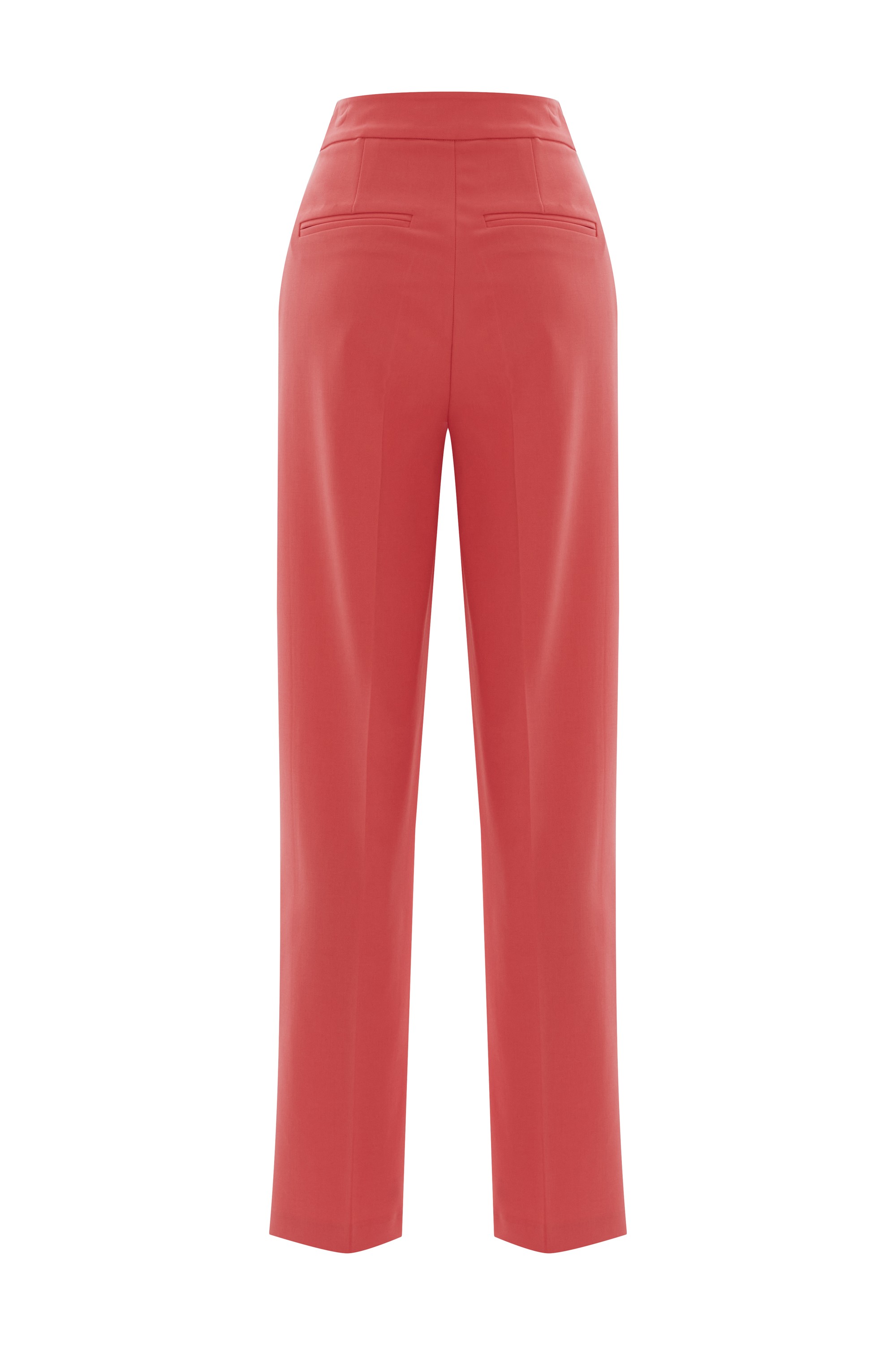 Chain Belted and Lined Fabric Trousers