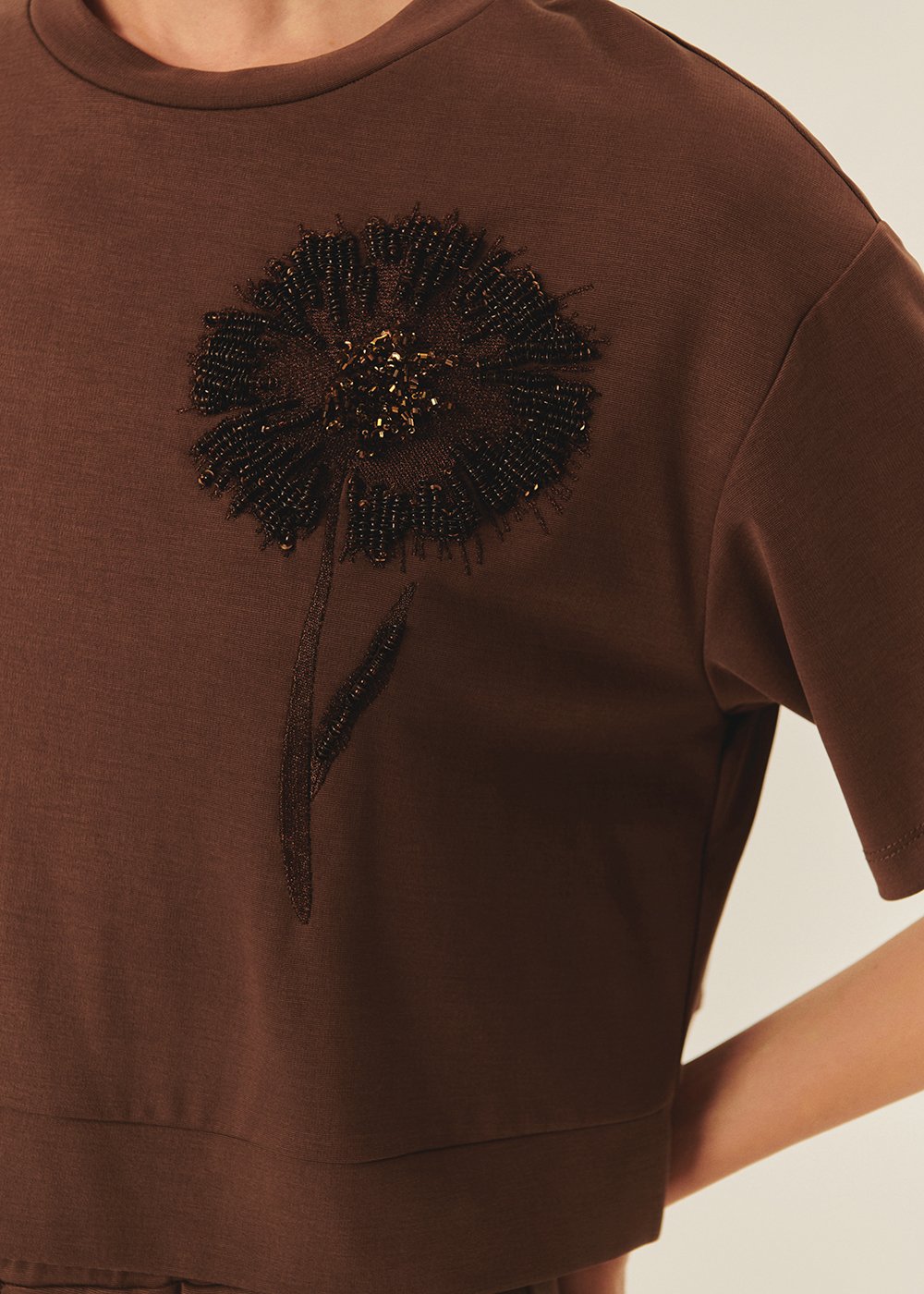 Chic Casual Gem-Detail Tee