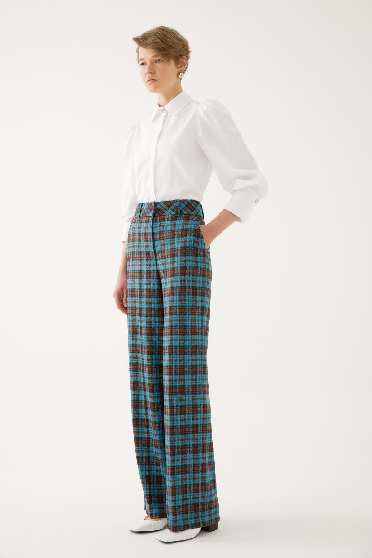 Multicolored Plaid Pants