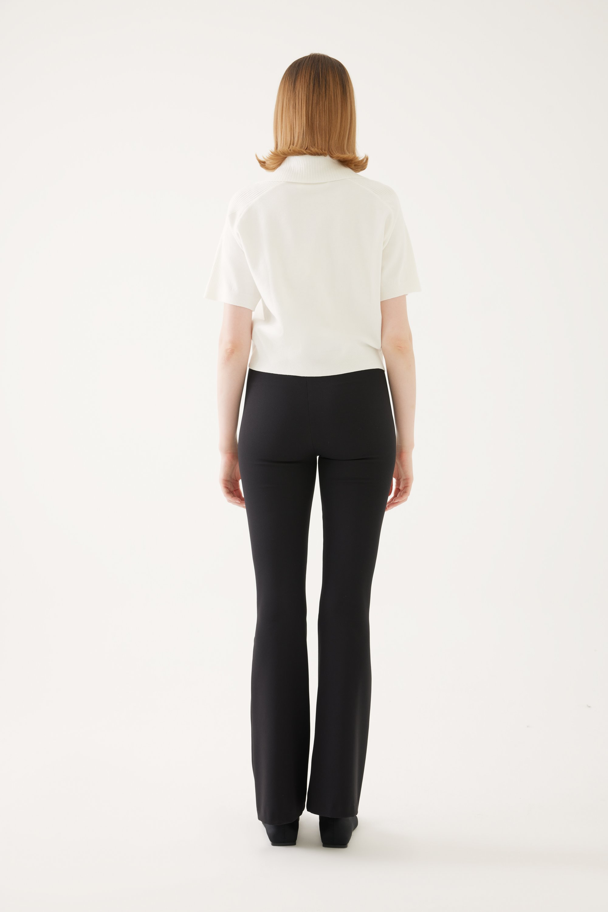 High Waist Slim Fit Trousers