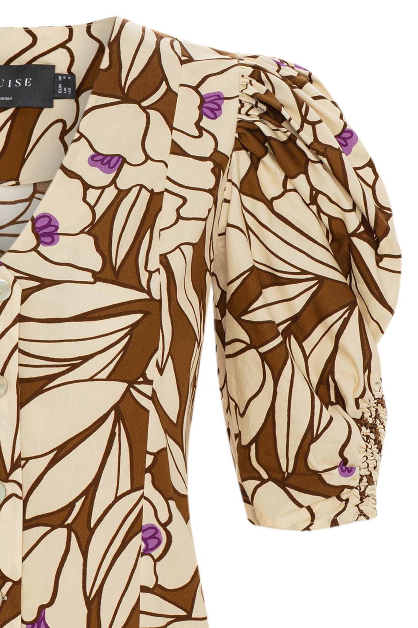 Sleeve Detailed and Floral Shirt Design