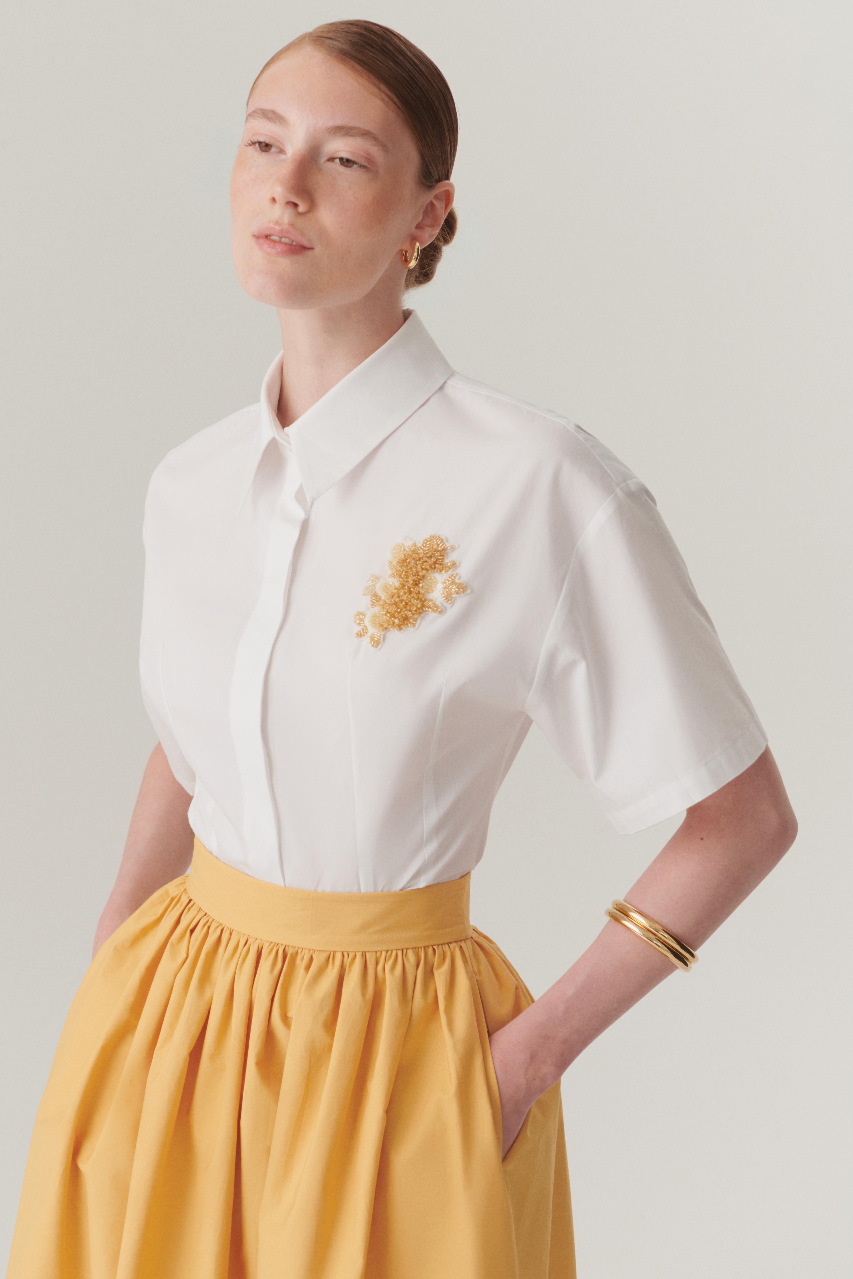 Embellished Cotton Poplin Shirt