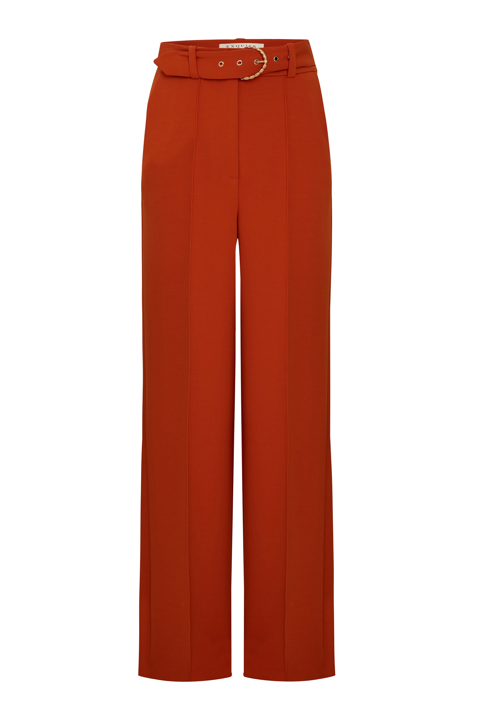 Belted Straight Leg Pants