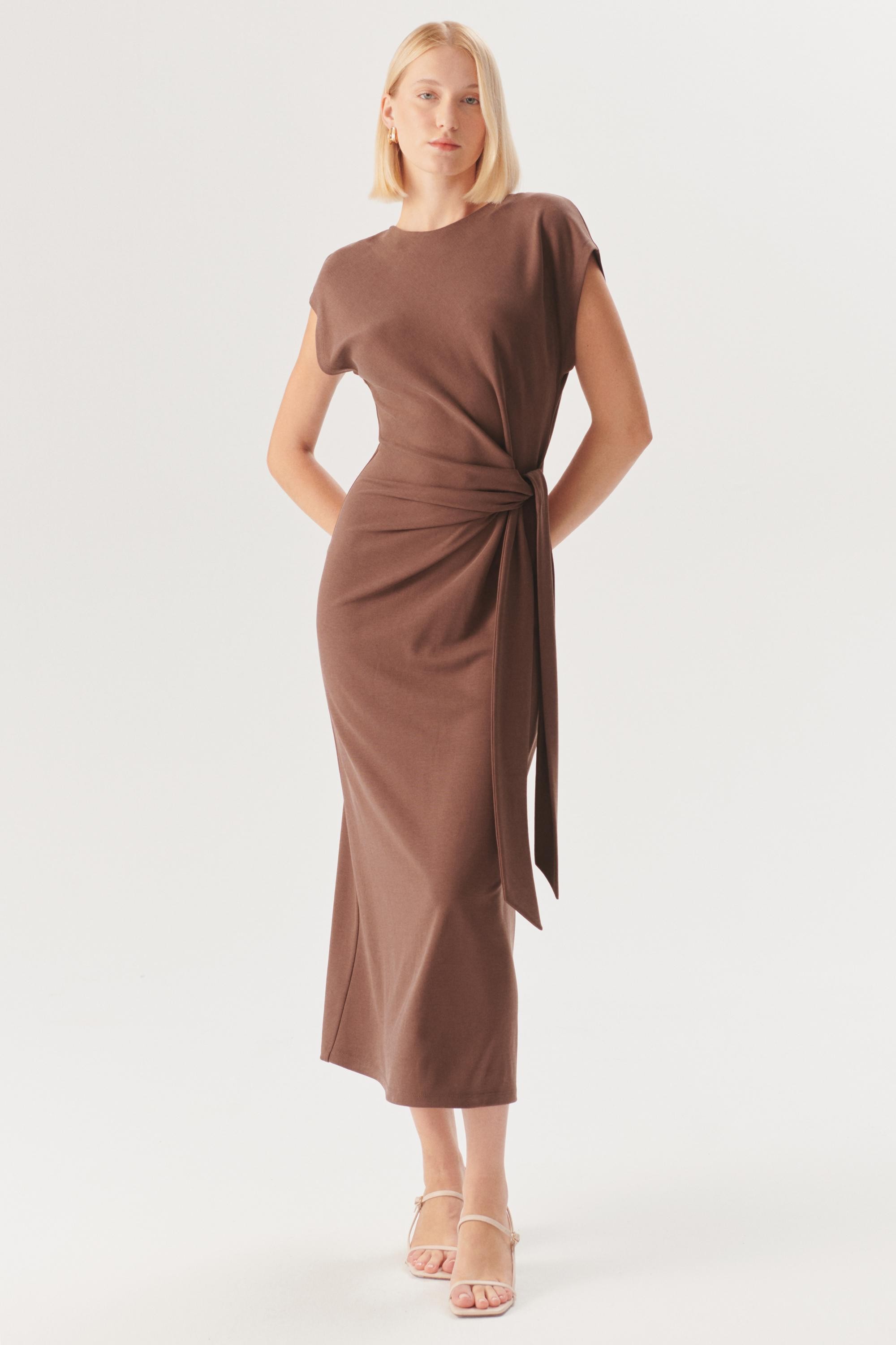 Classic Tie Midi Dress