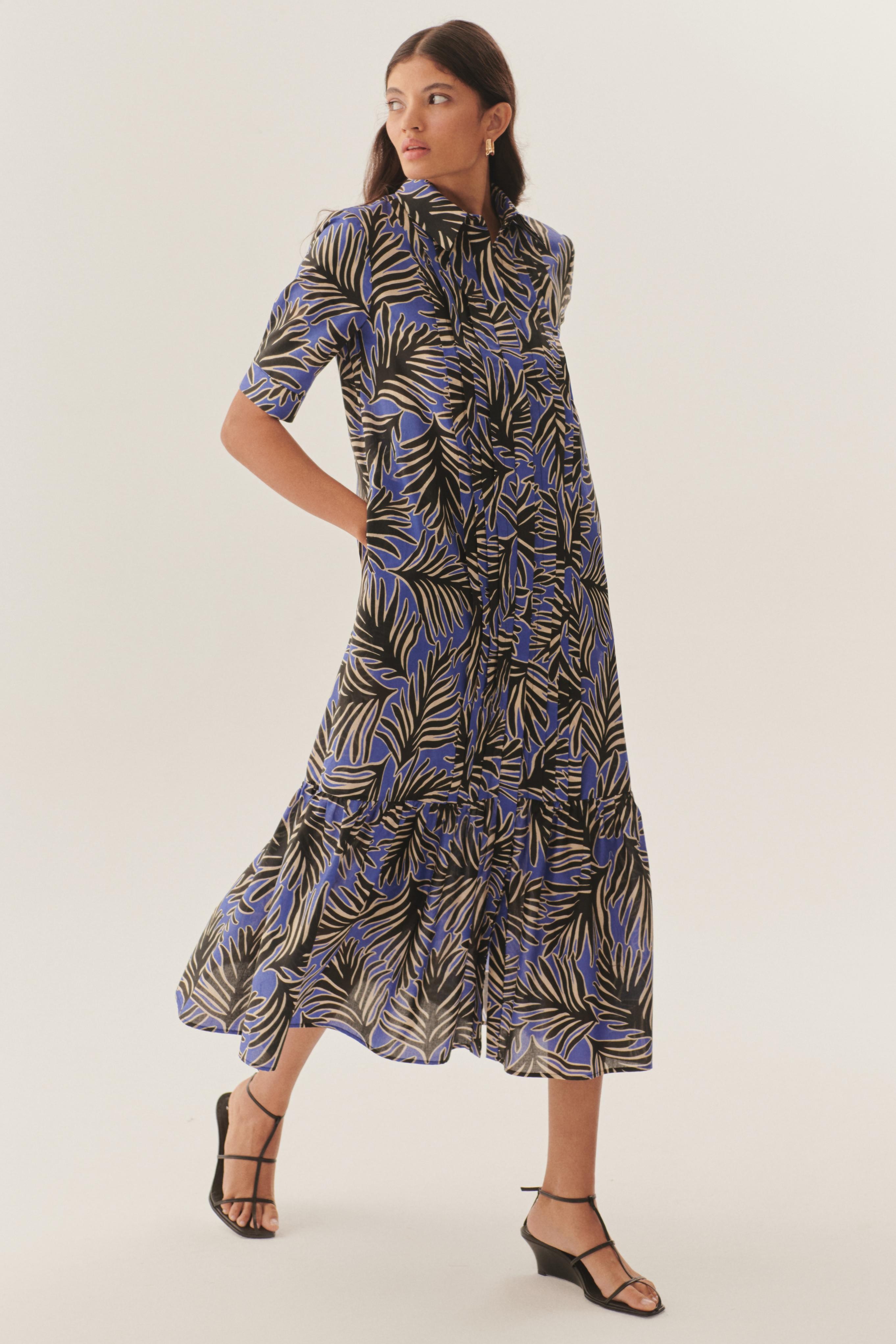 Airy Cotton Print Dress