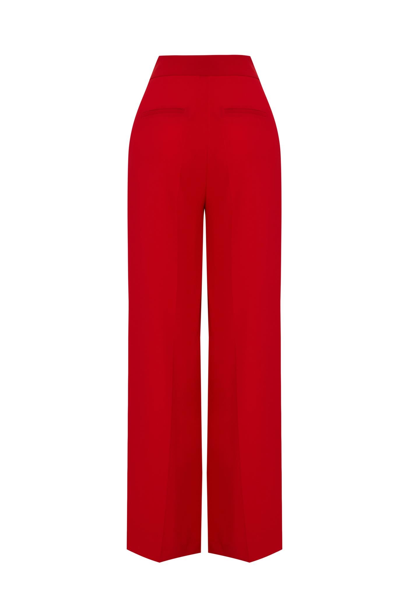 Button Detail High-Waisted Pants