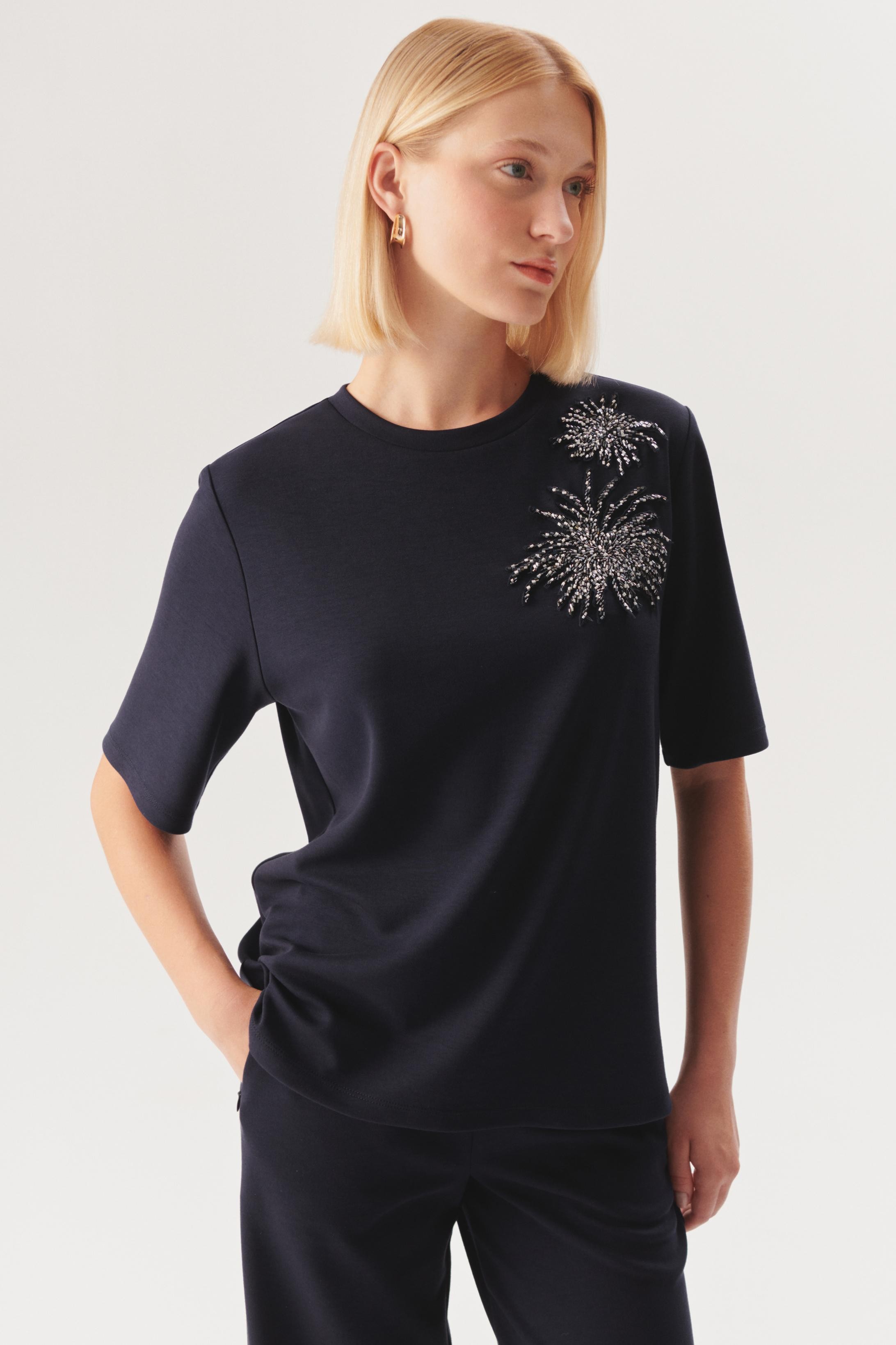 Minimalist Sparkle Accent T-Shirt