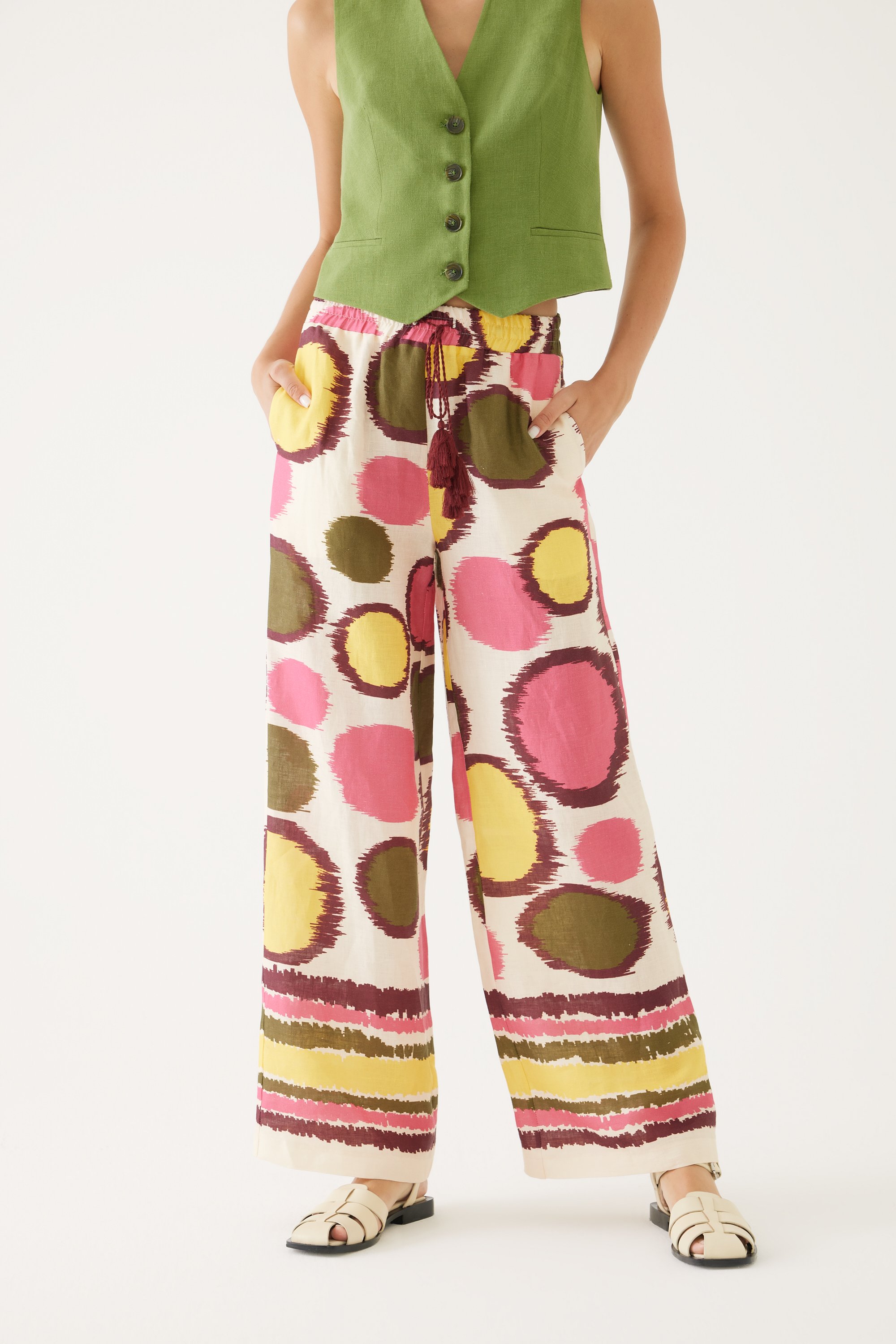 Colorful Polka Dot Summer Pants