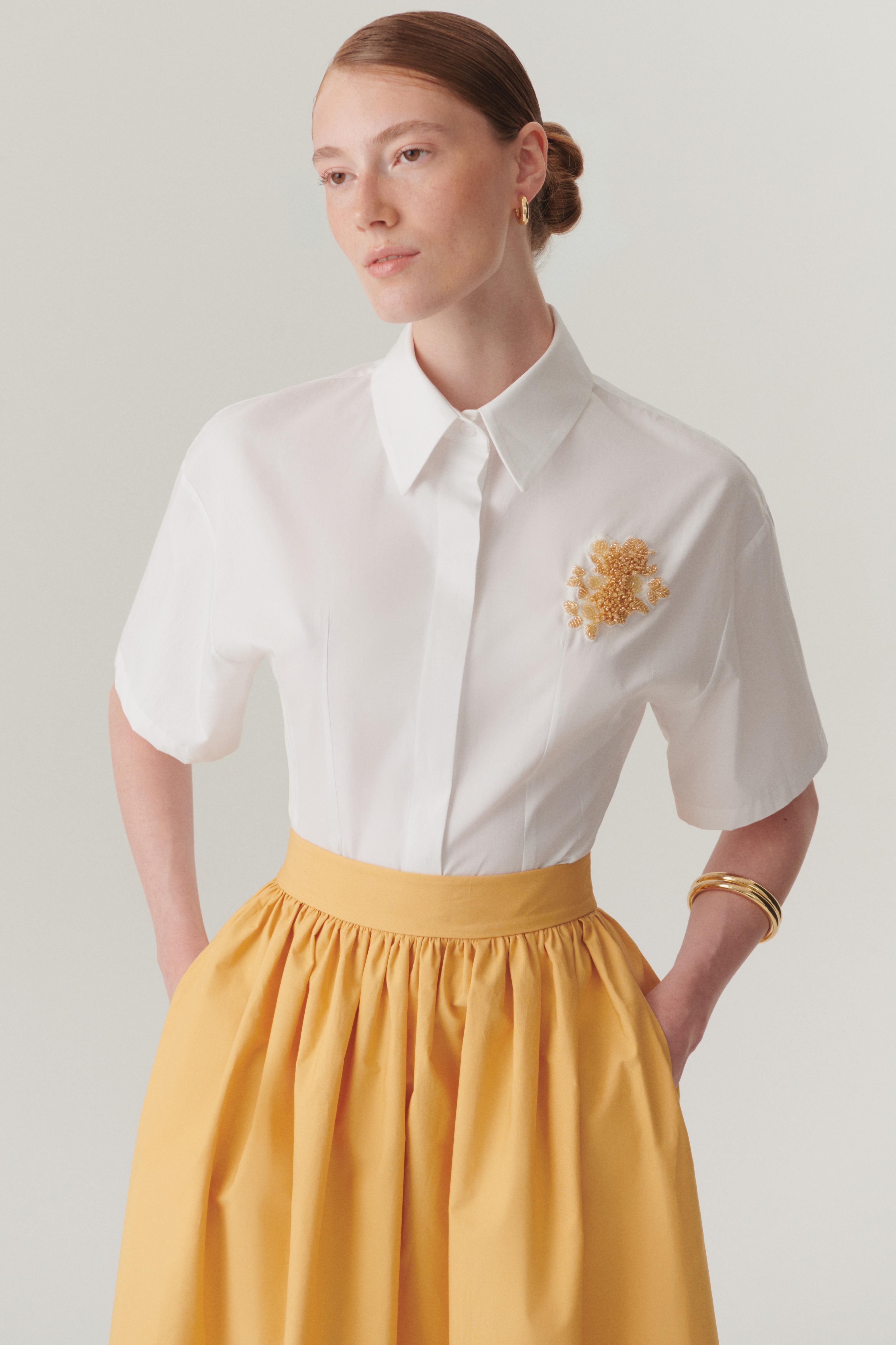 Embellished Cotton Poplin Shirt