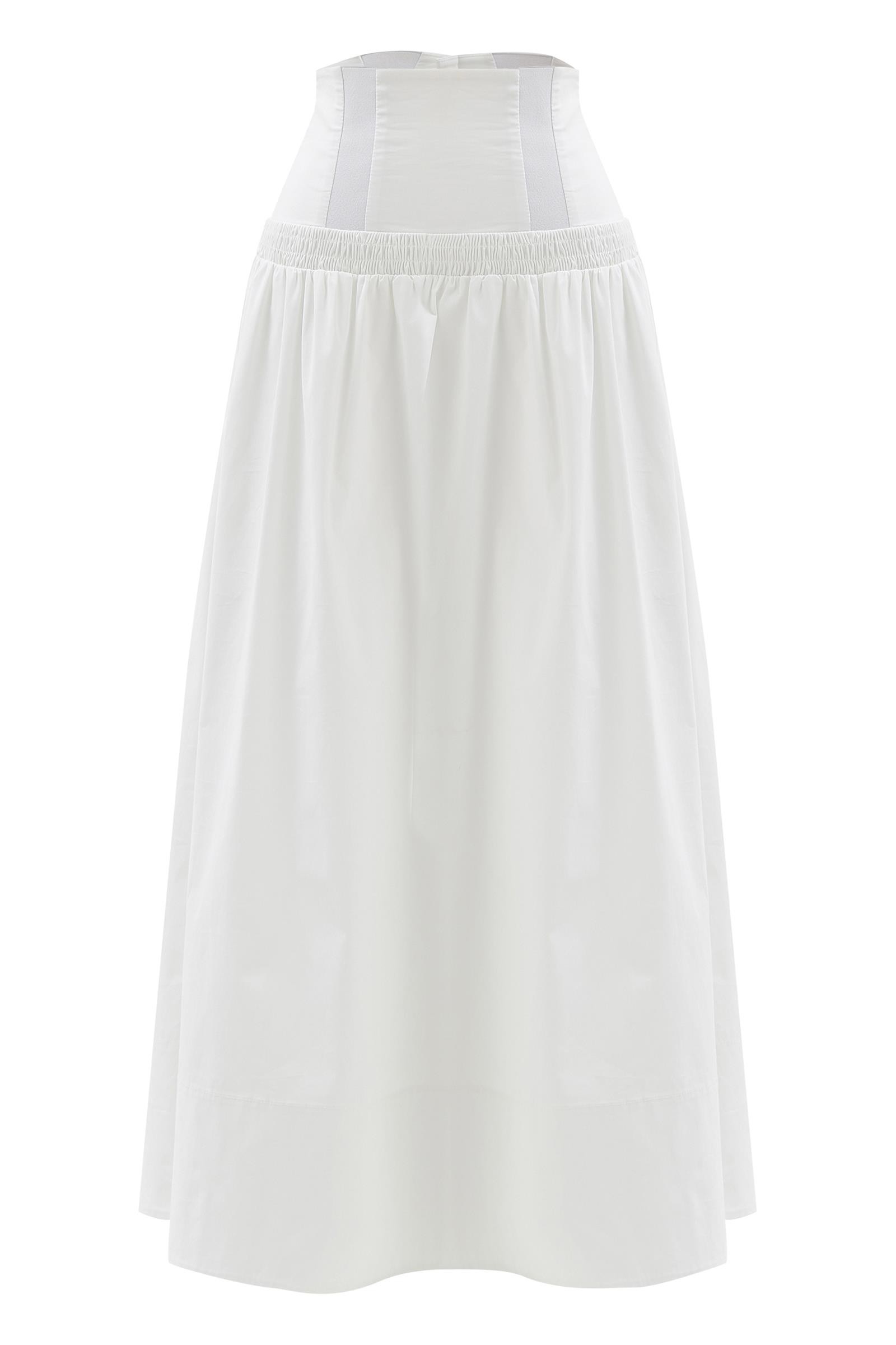 Cotton Midi Skirt