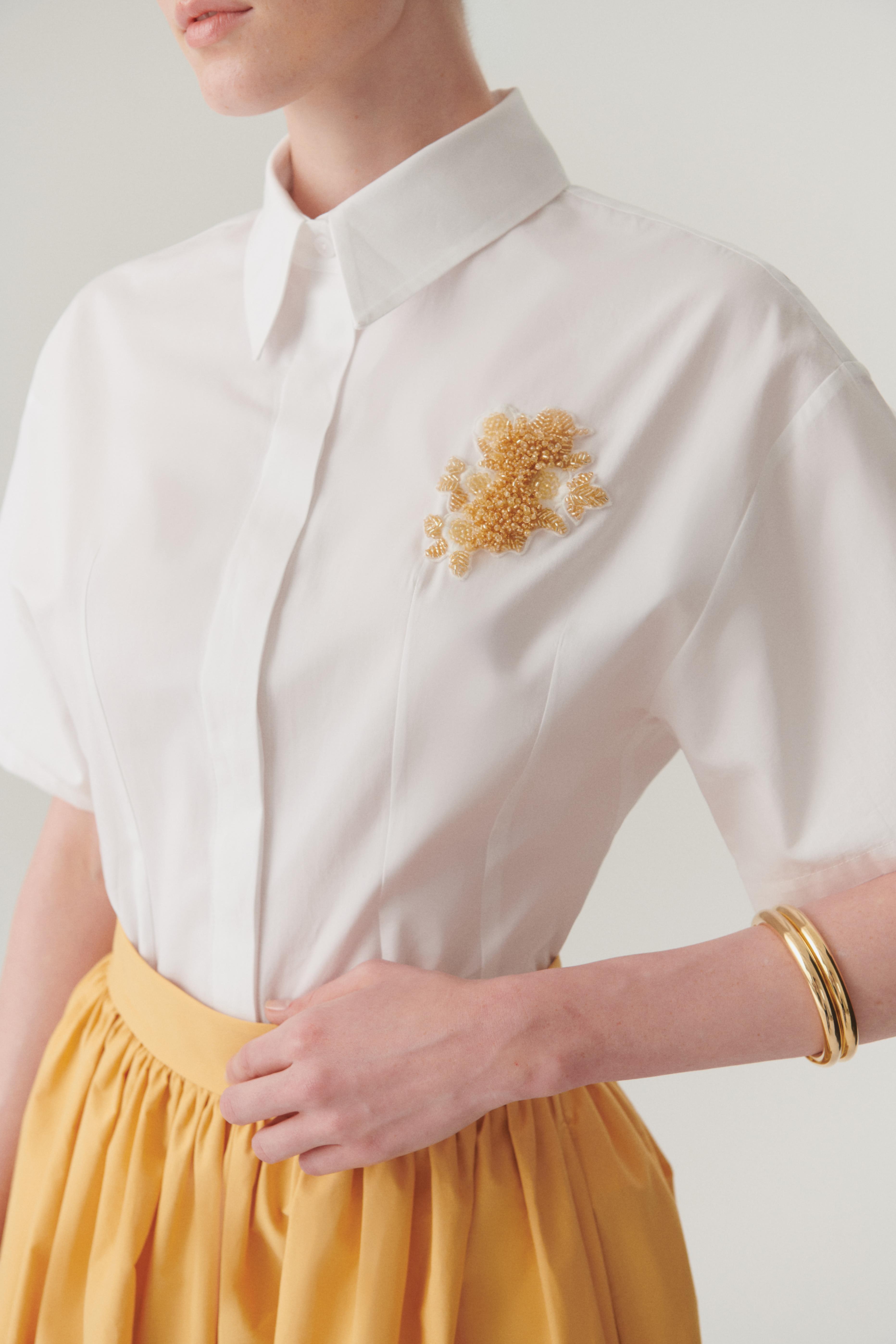 Embellished Cotton Poplin Shirt