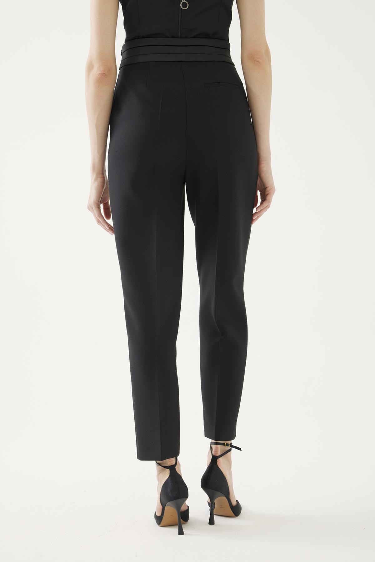 Slim Fit Trousers with Waist Detail