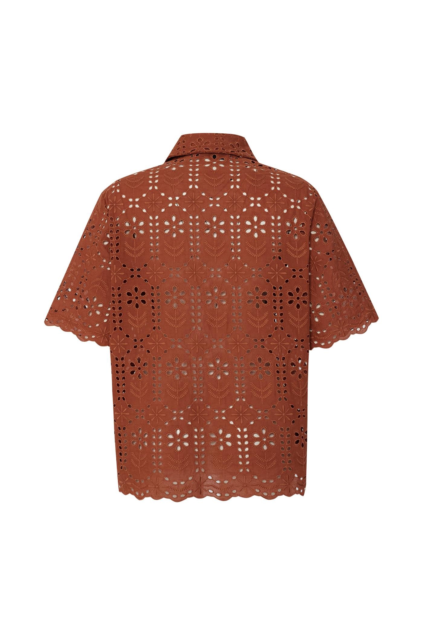 Lace Patterned and Cotton Shirt