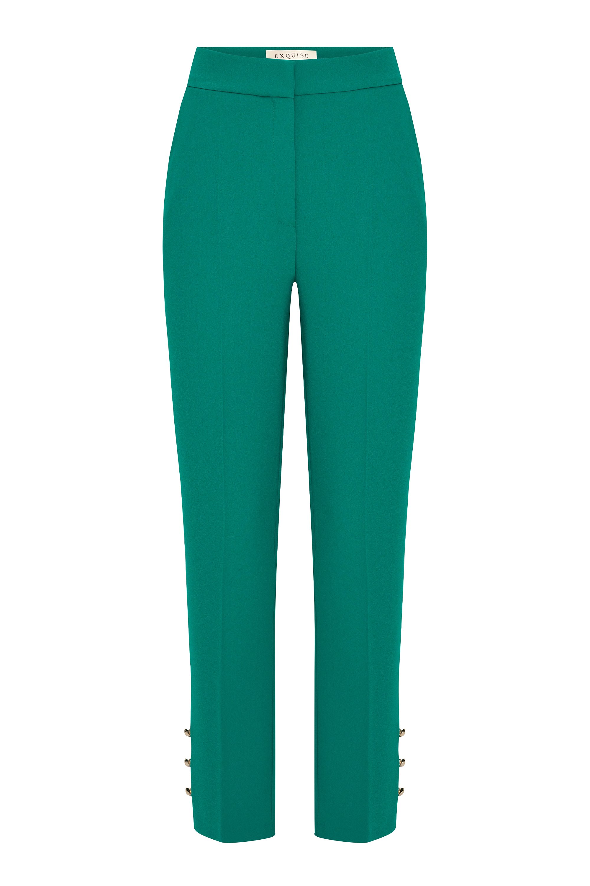 Pants with Button Detail on Cuffs