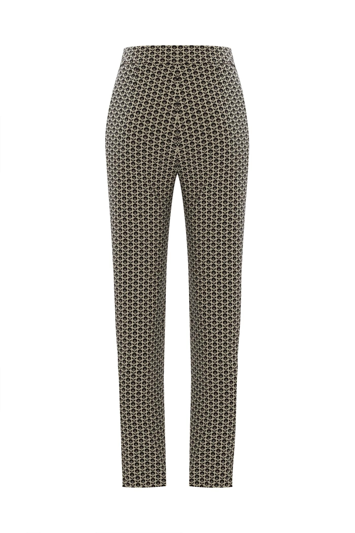 Patterned Cigarette Pants