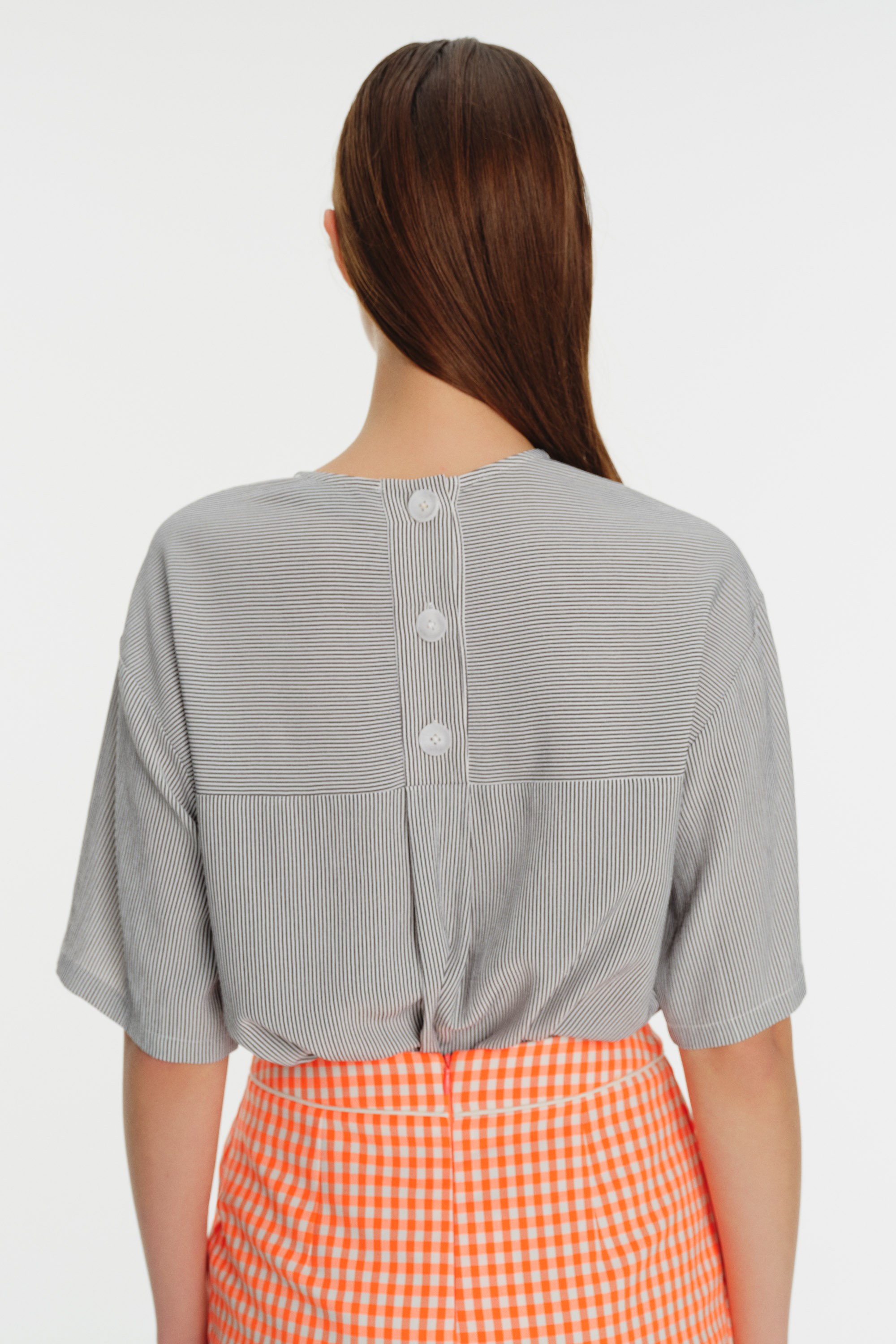 Crew Neck Short Sleeve Knitted Blouse