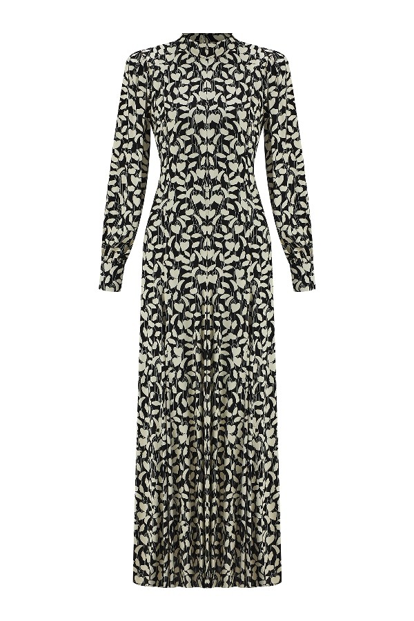 Heart Patterned Belt Dress