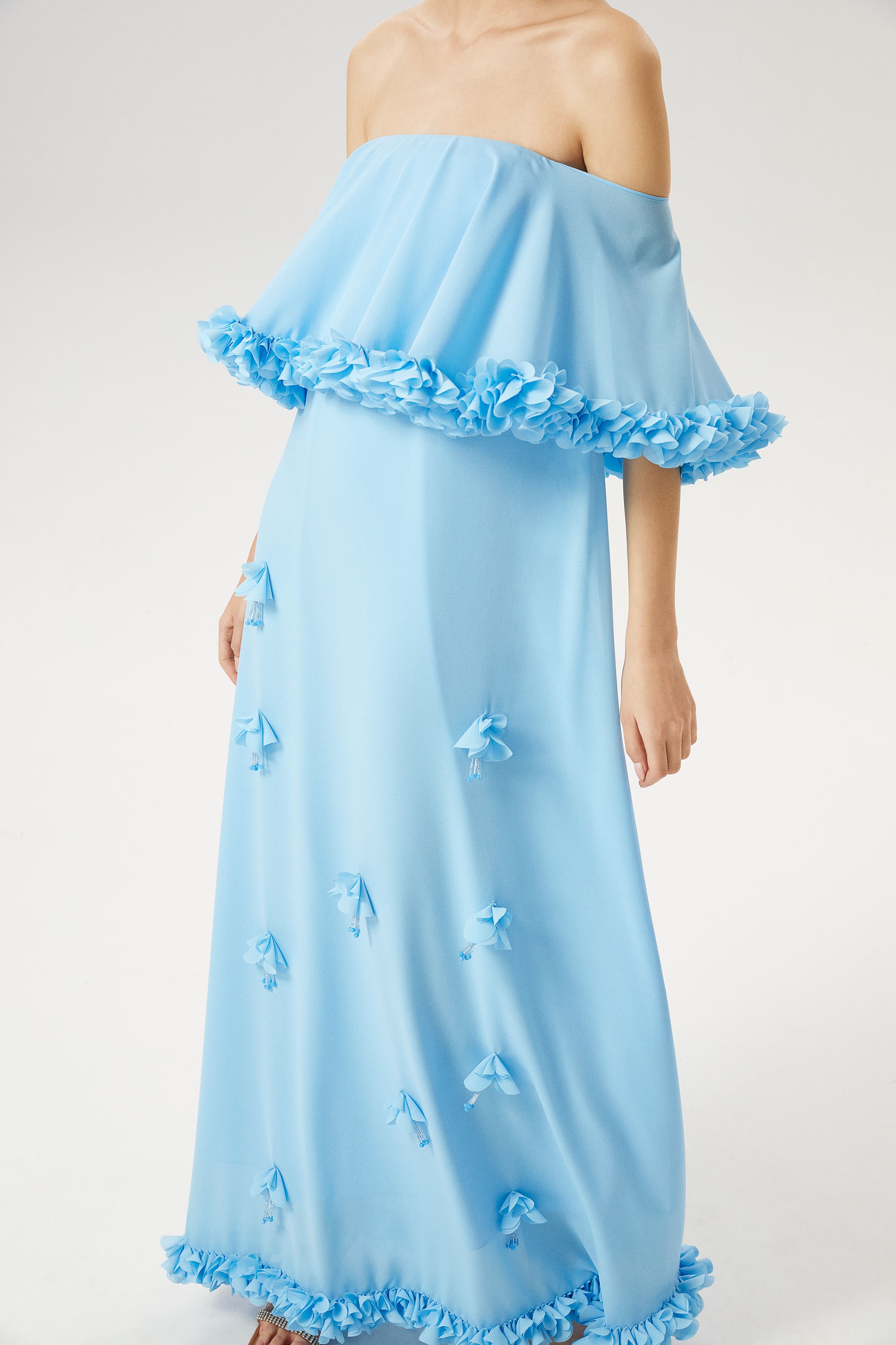 Boat Neck Long Length Dress