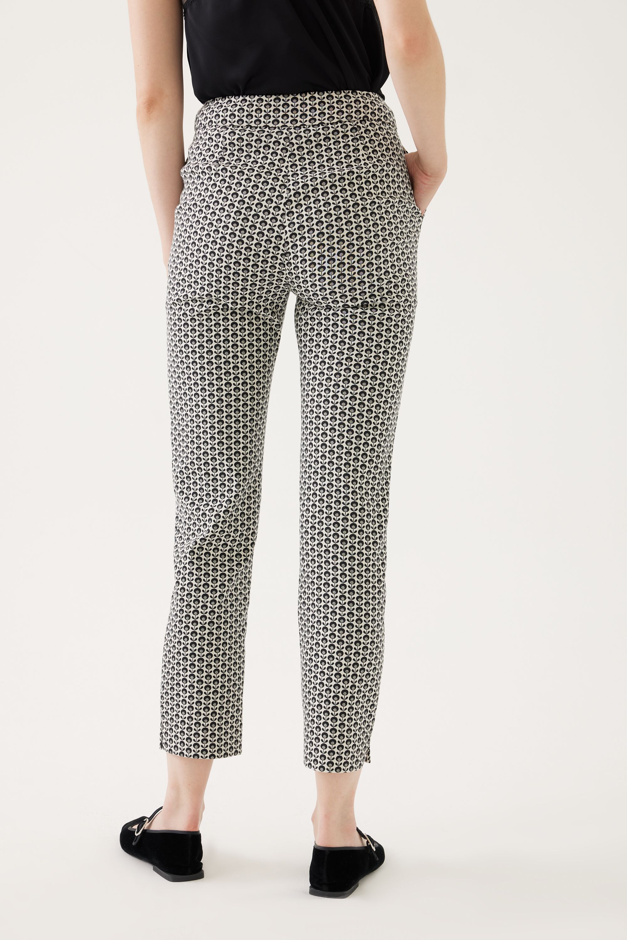 Patterned Cigarette Pants