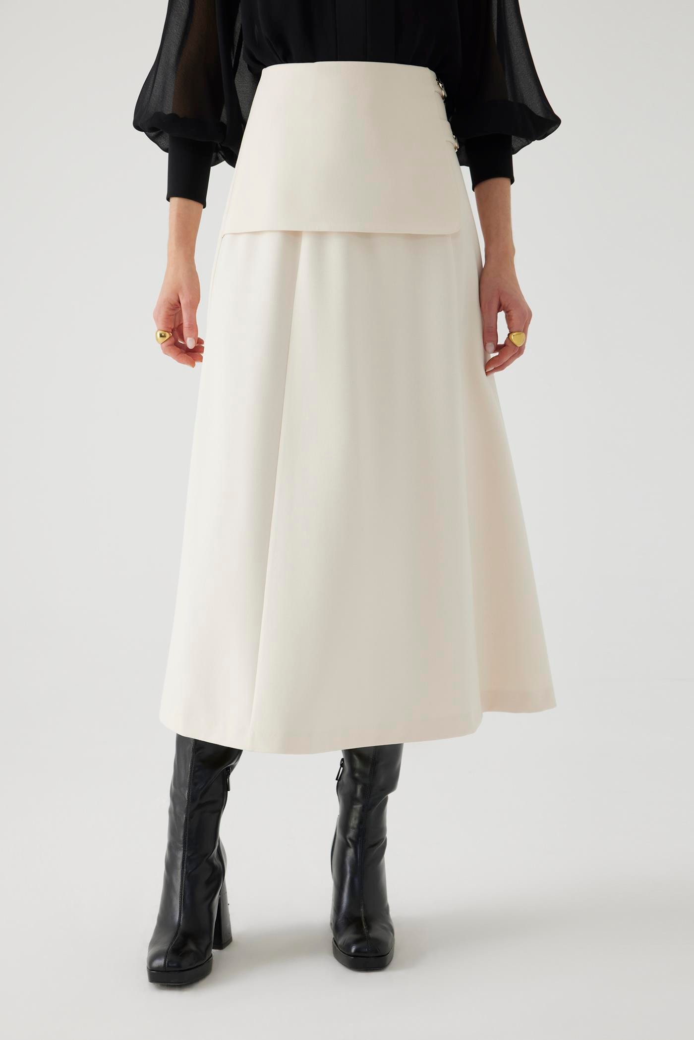 Belted Midi Skirt