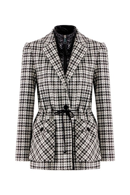 Stand Collar Patterned Jacket 1