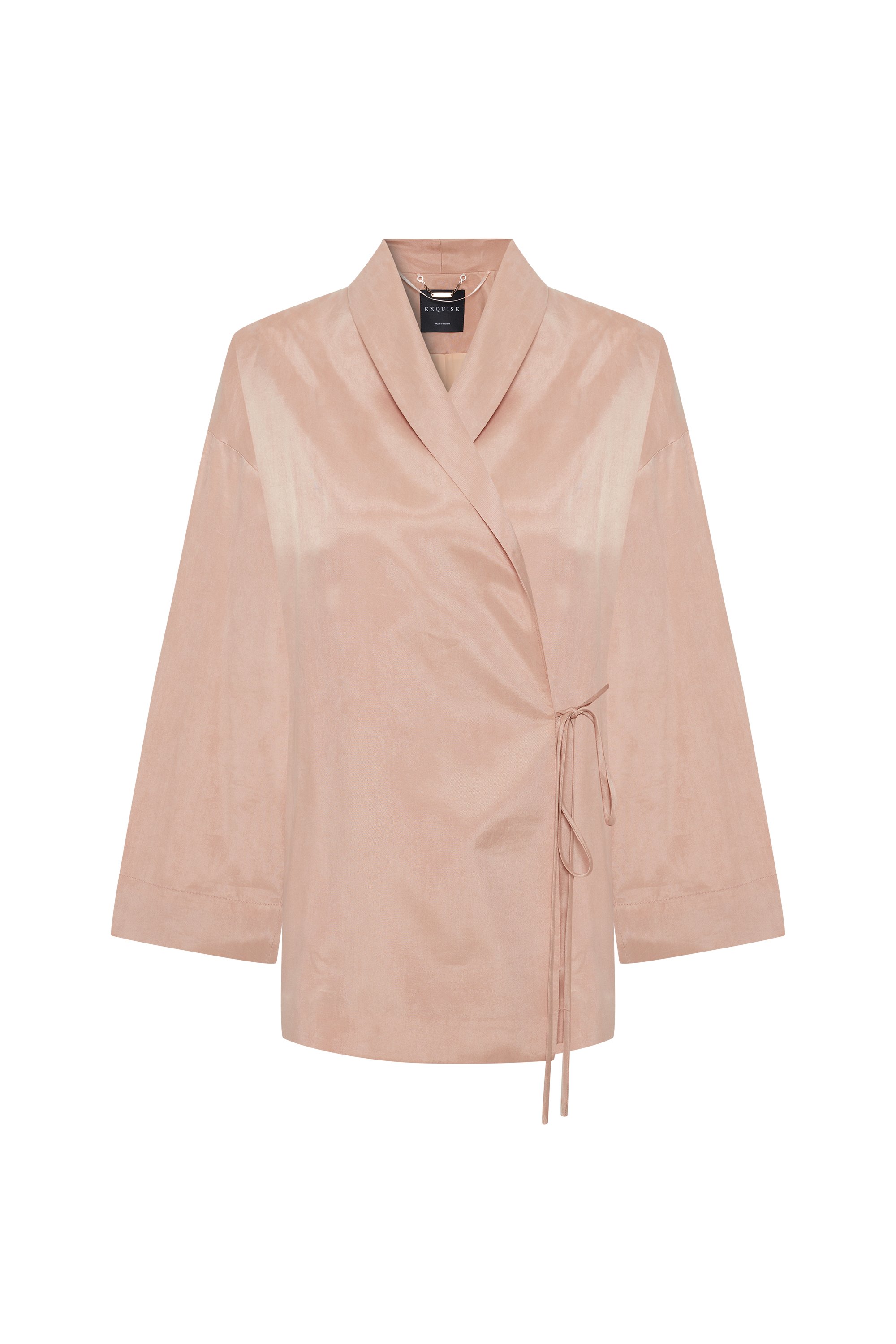 Soft Tencel Wrap Jacket