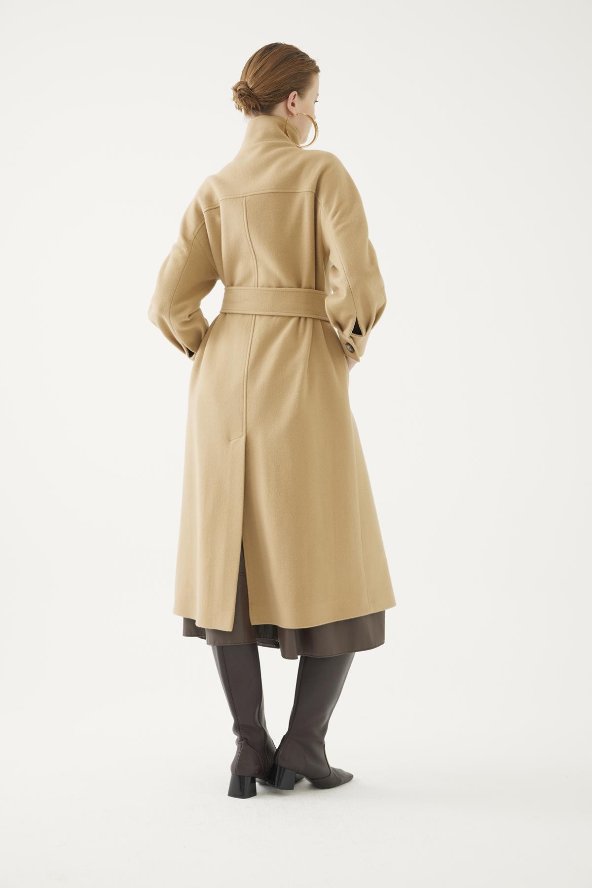 High Neck Cashmere Coat