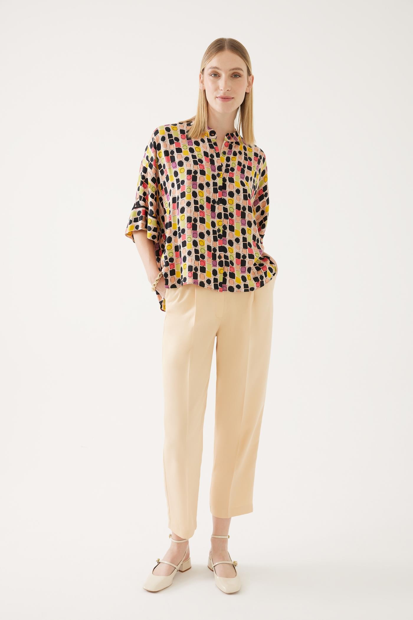 Colorful and Polka-dotted Shirt Design