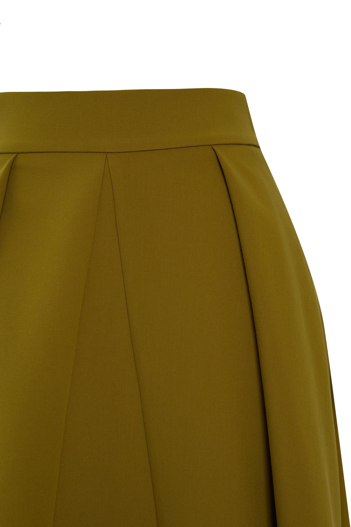 Pleated Detail Midi Skirt